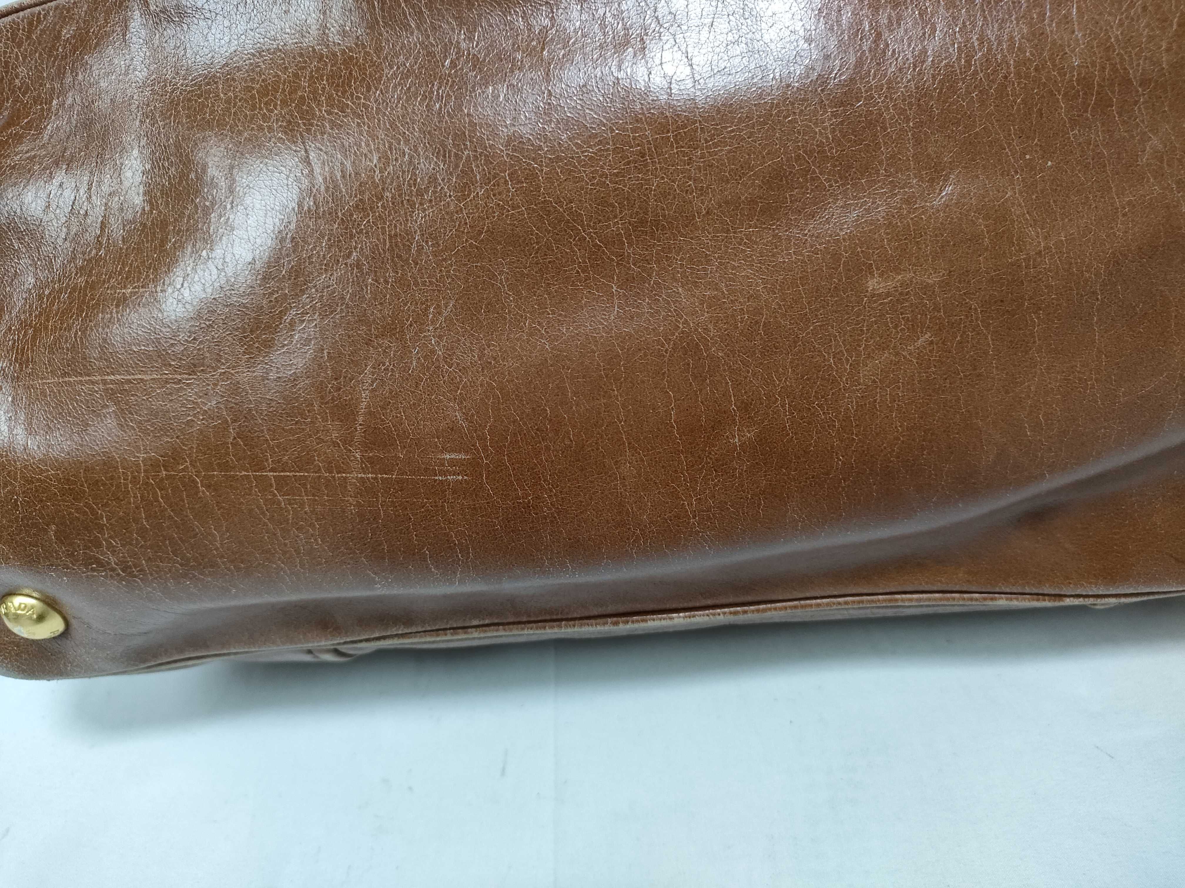 Leather 2-way Shoulder Bag Brown Handbag — view 4