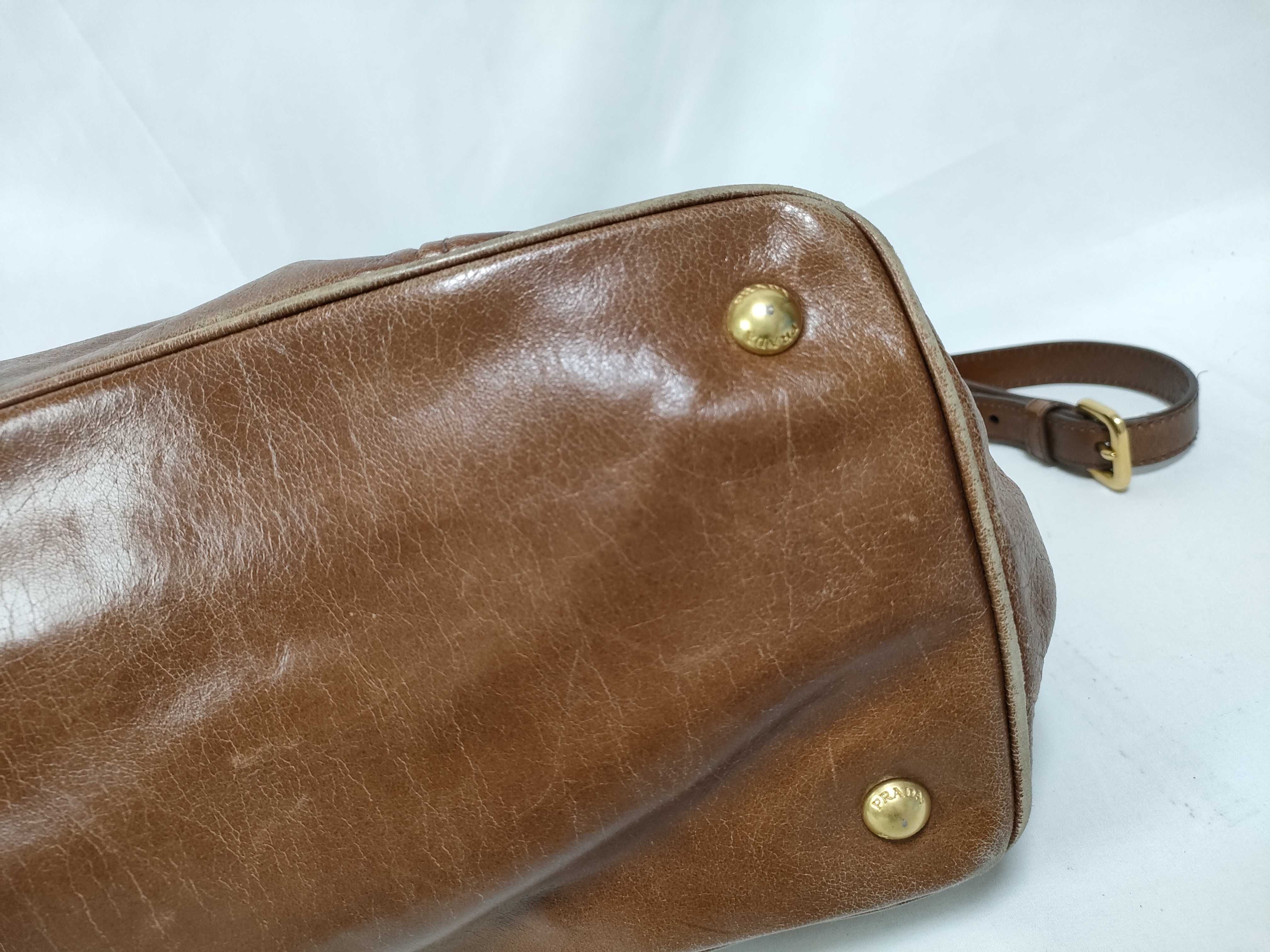Leather 2-way Shoulder Bag Brown Handbag — view 5