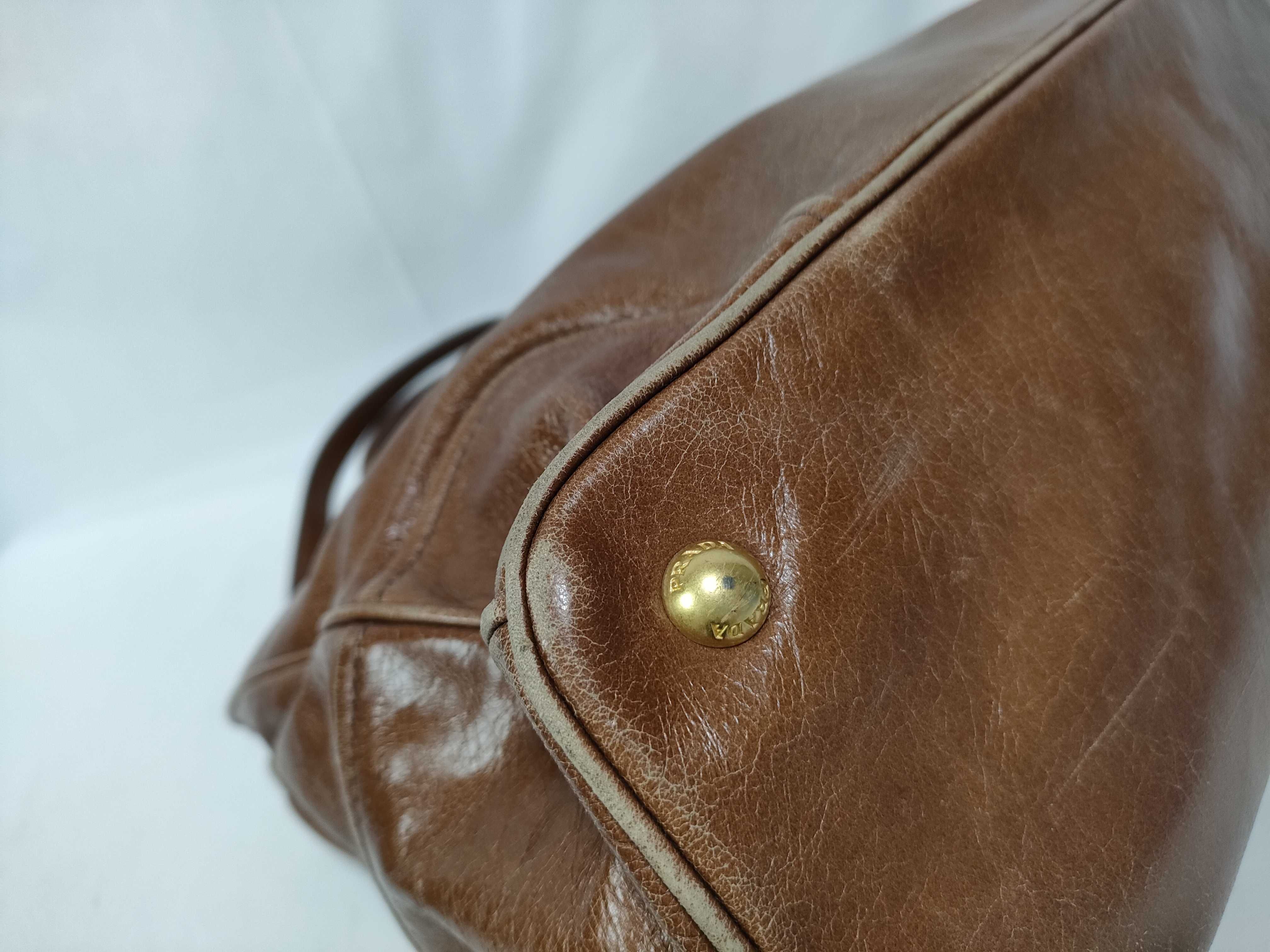 Leather 2-way Shoulder Bag Brown Handbag — view 7