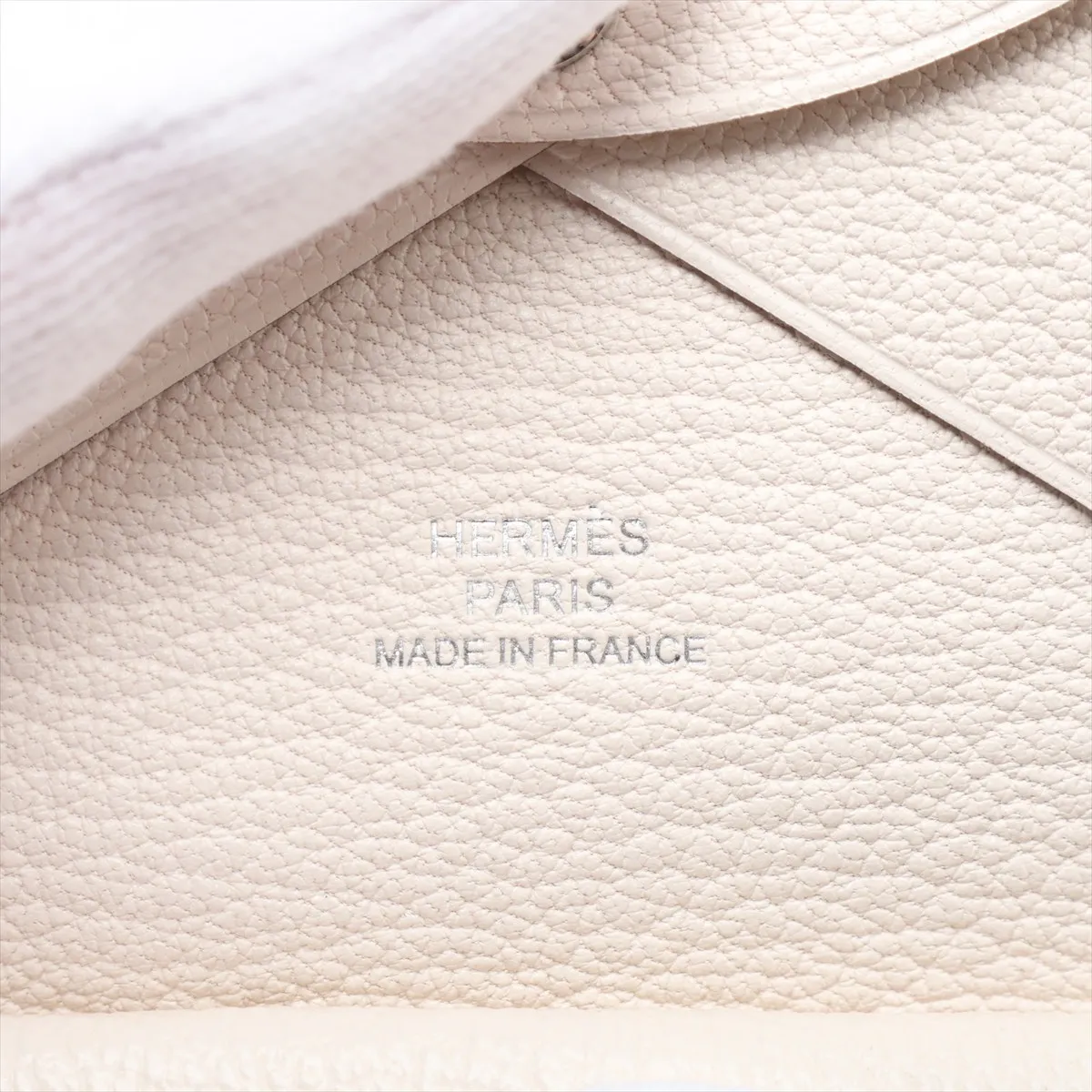 Hermès Calvi Duo Chevre Mysore Coin Case, Cream, Silver Hardware, G: 2026 — view 5