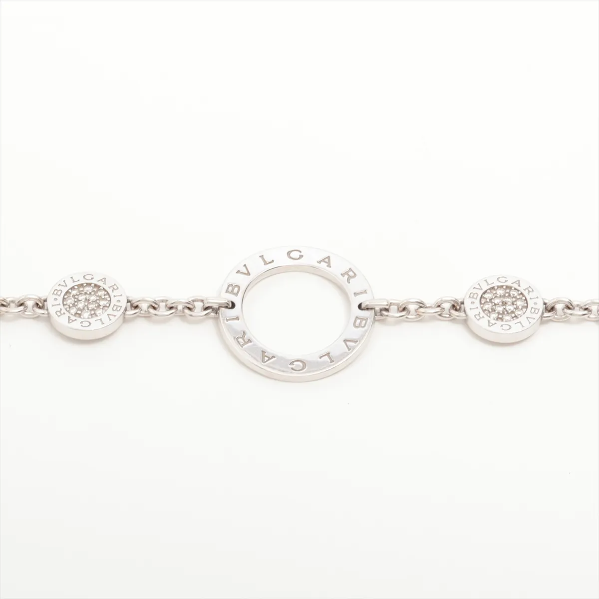 Bulgari Bvlgari Sautoir Diamond Bracelet 750(WG) 22.0g Small Diamond Chip — view 2