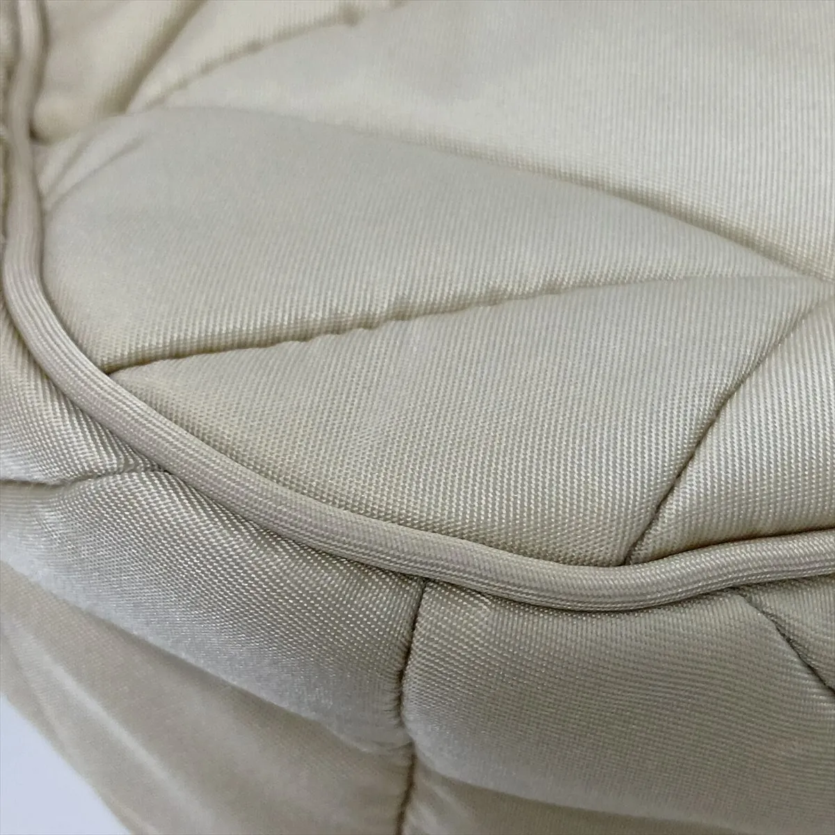 Tessuto Quilted 1BC151 Nylon x Leather Shoulder Bag Beige (Unsigned Guarantee Card Included) — view 13