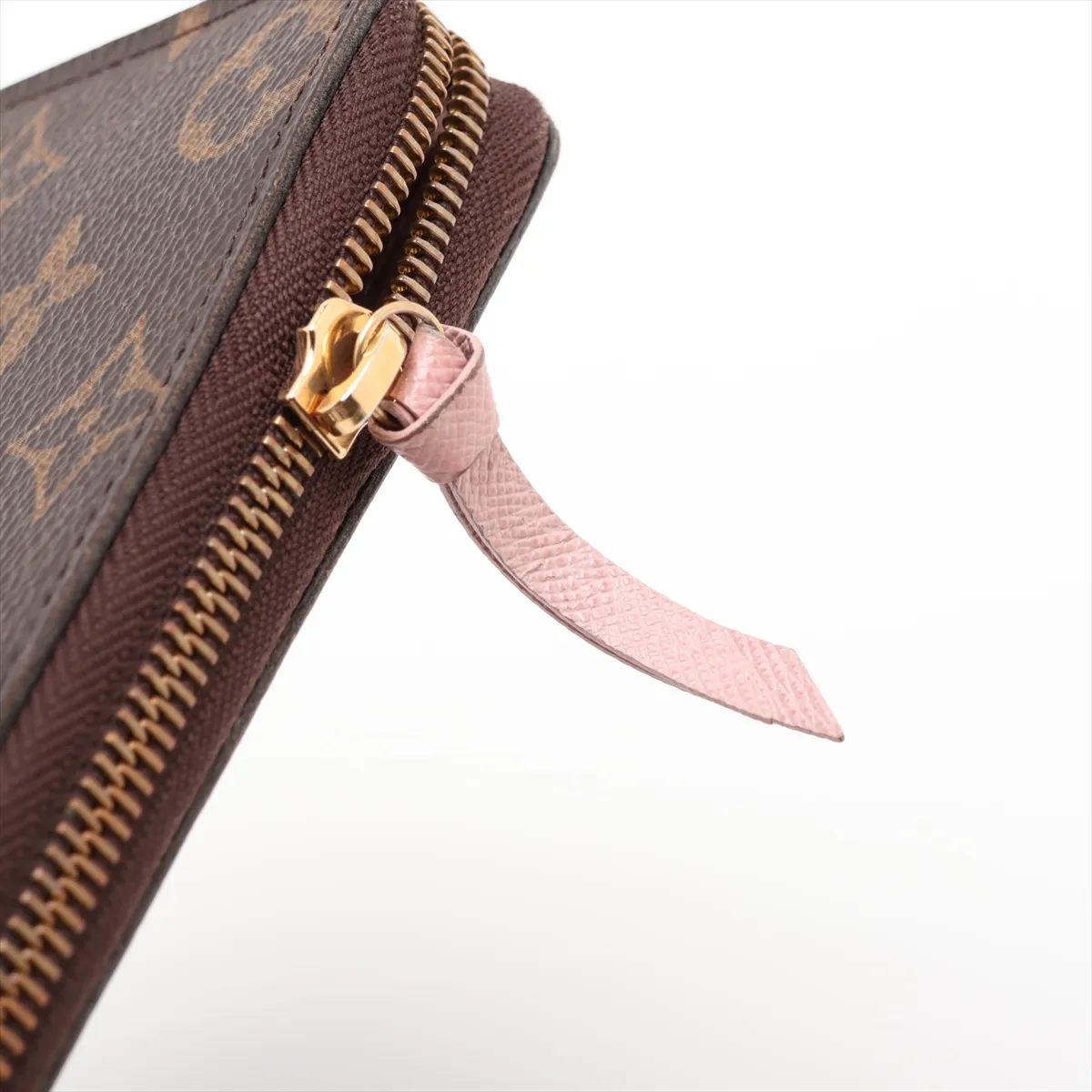 Monogram Portefeuille Clemence M61298 CA3186 Rose Ballerine Round Zip Wallet — view 11
