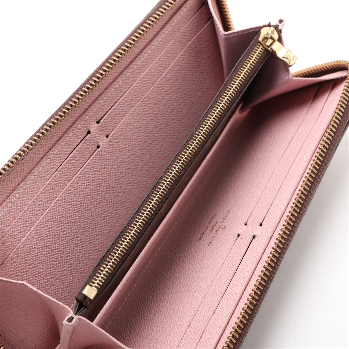 Monogram Portefeuille Clemence M61298 CA3186 Rose Ballerine Round Zip Wallet — view 3