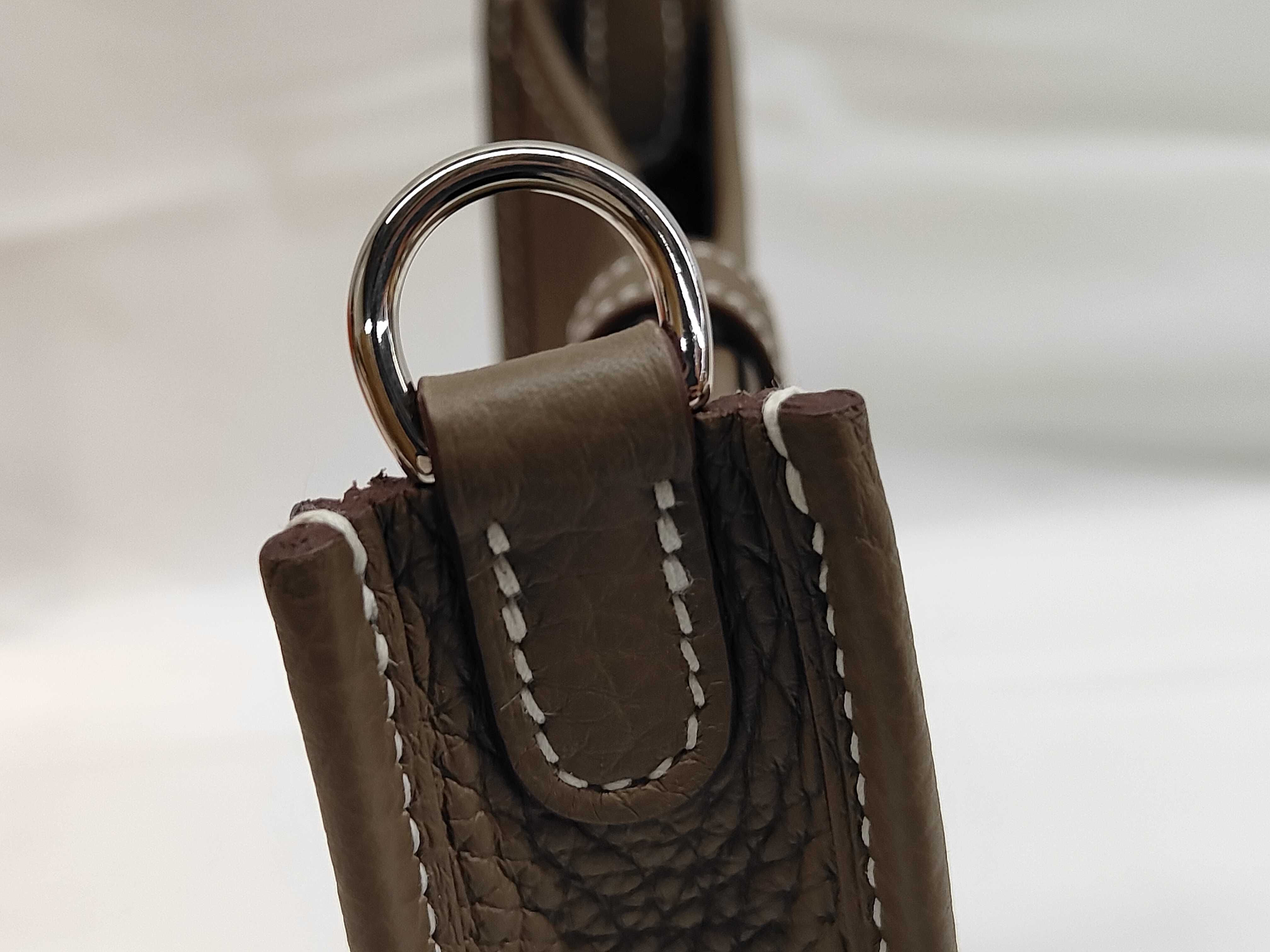 Evelyne 16 TPM Taurillon Clemence Etoupe Silver Hardware G Stamp Shoulder Bag — view 5