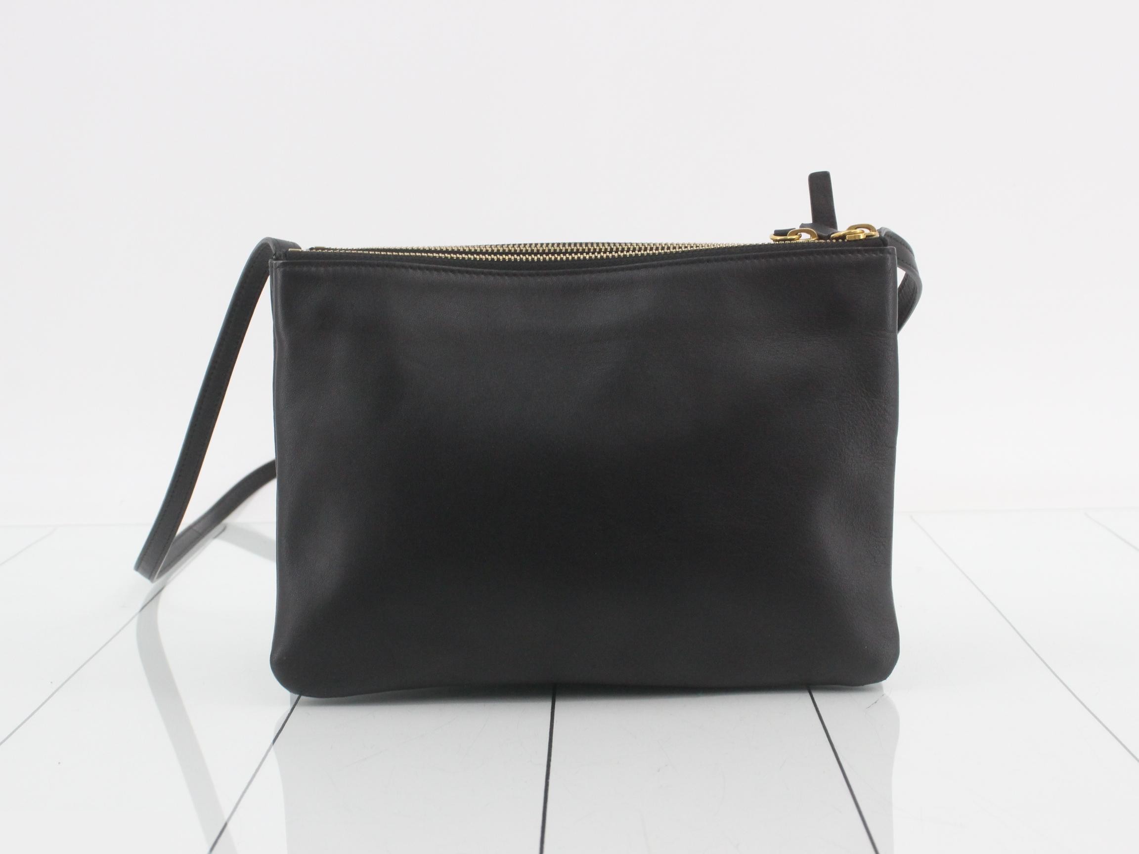 Trio Large Shoulder Bag, Lambskin, Black, Dust Bag Included, 25 x 18 x 4 cm — view 2