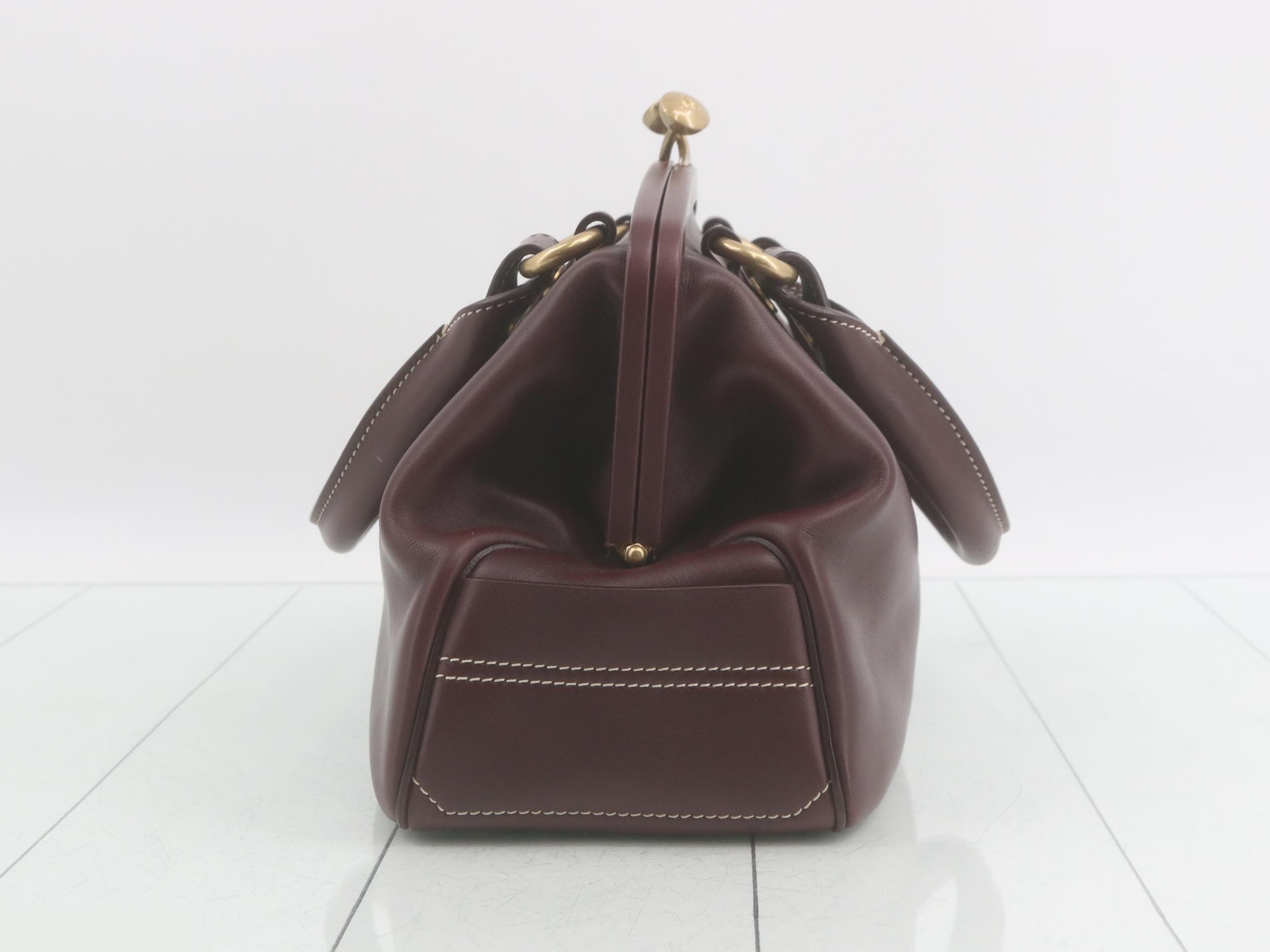 Boogie Bag Leather Clasp Handbag Bordeaux — view 3