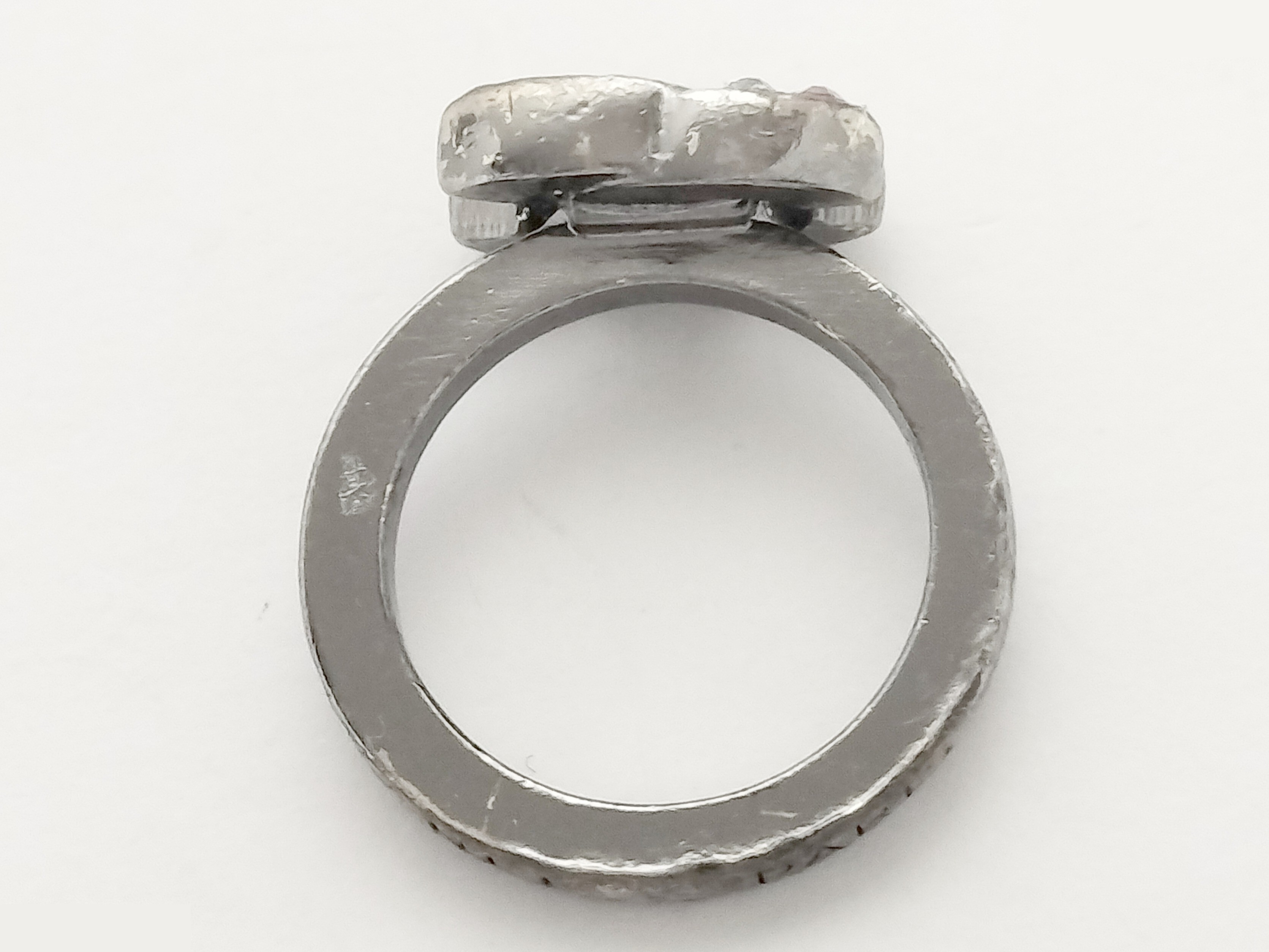 Coco Rhinestone Silver Ring #12 05A — view 4