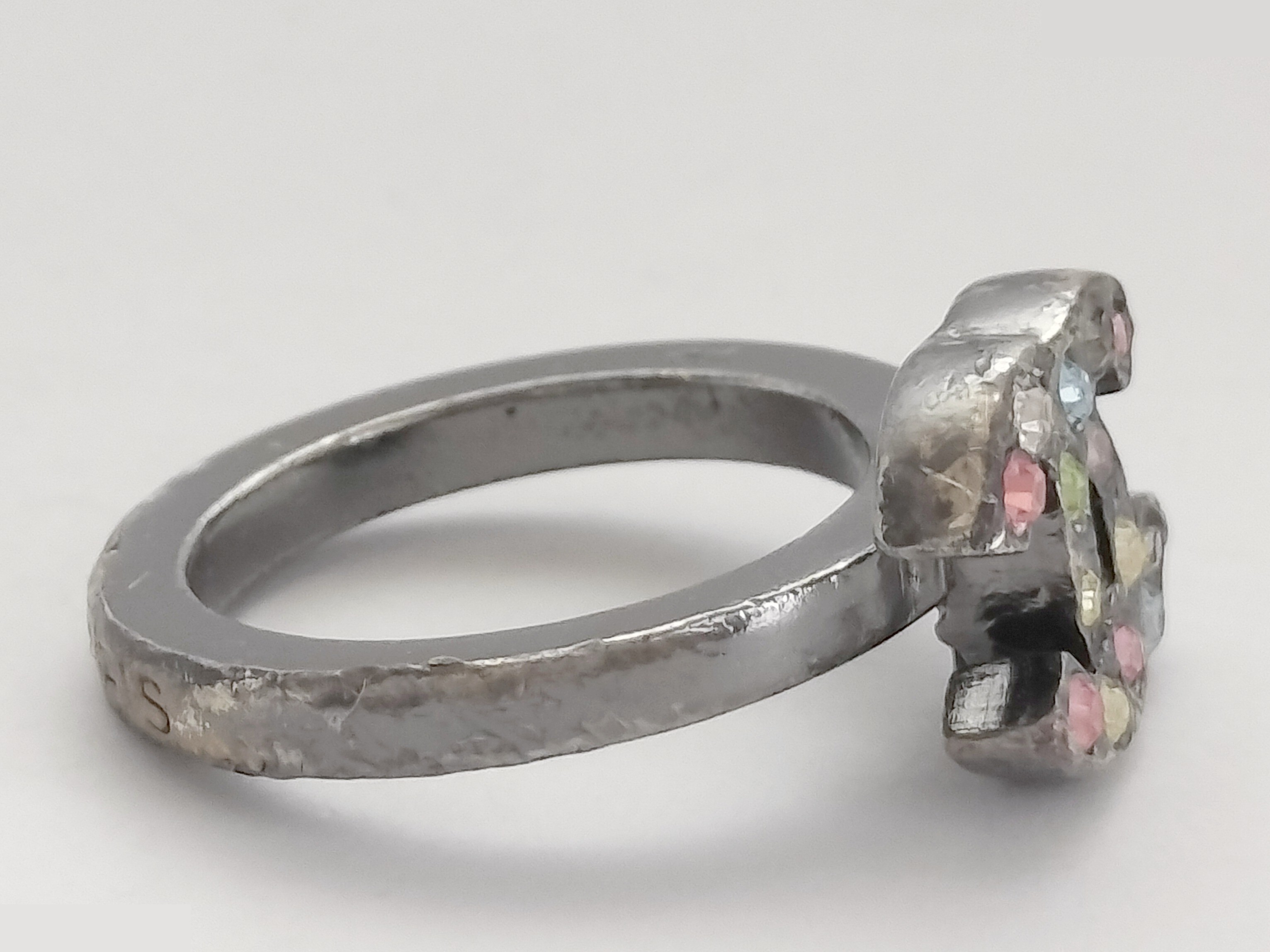 Coco Rhinestone Silver Ring #12 05A — view 5
