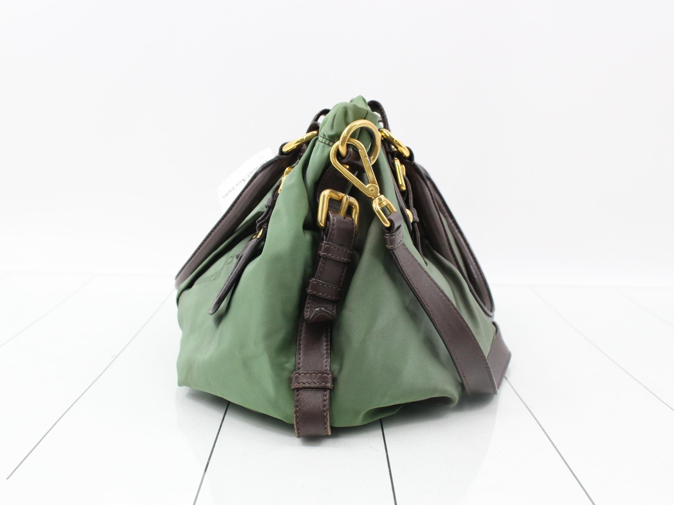 Gathered khaki bag — view 3