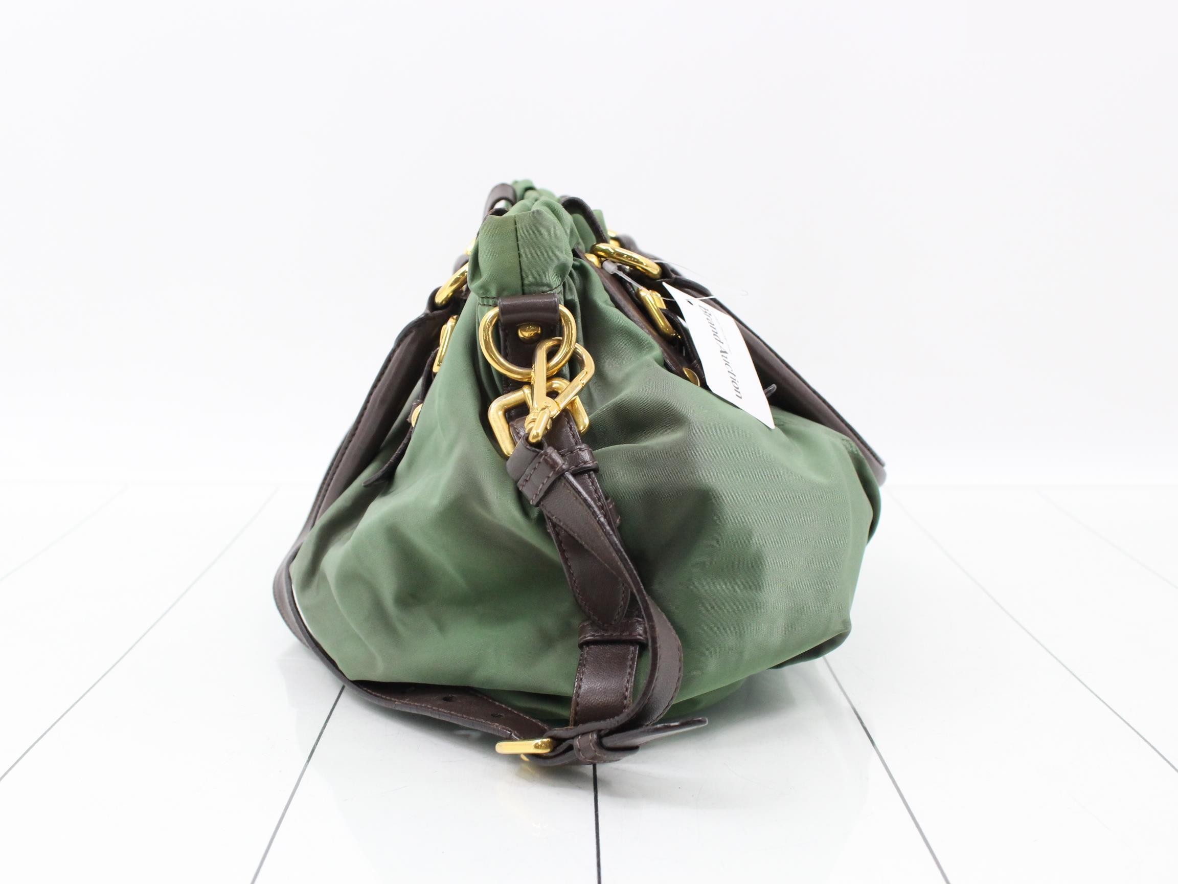 Gathered khaki bag — view 4