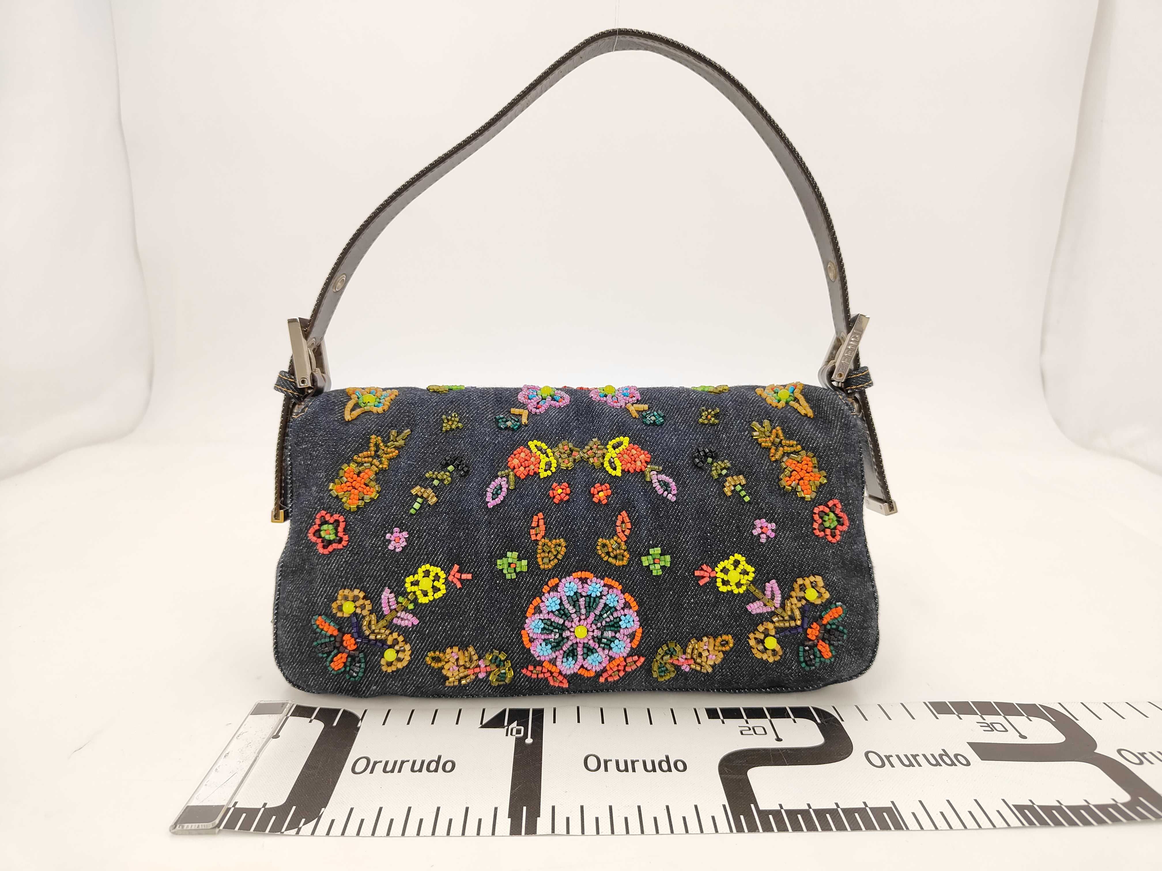 Denim Beaded Mamma Bucket Handbag — view 2