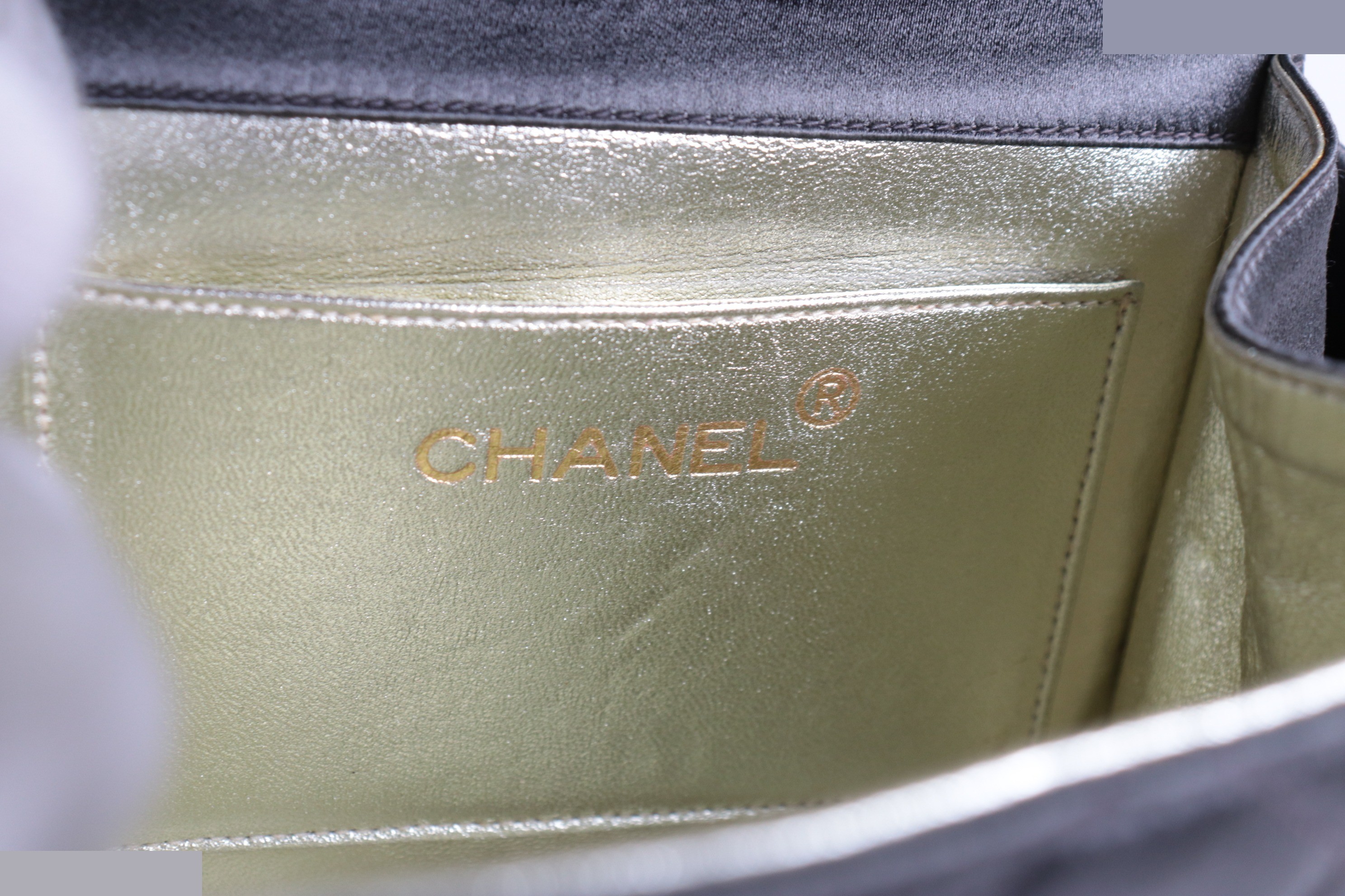 Satin ribbon shoulder bag, gray, item number 2. — view 8