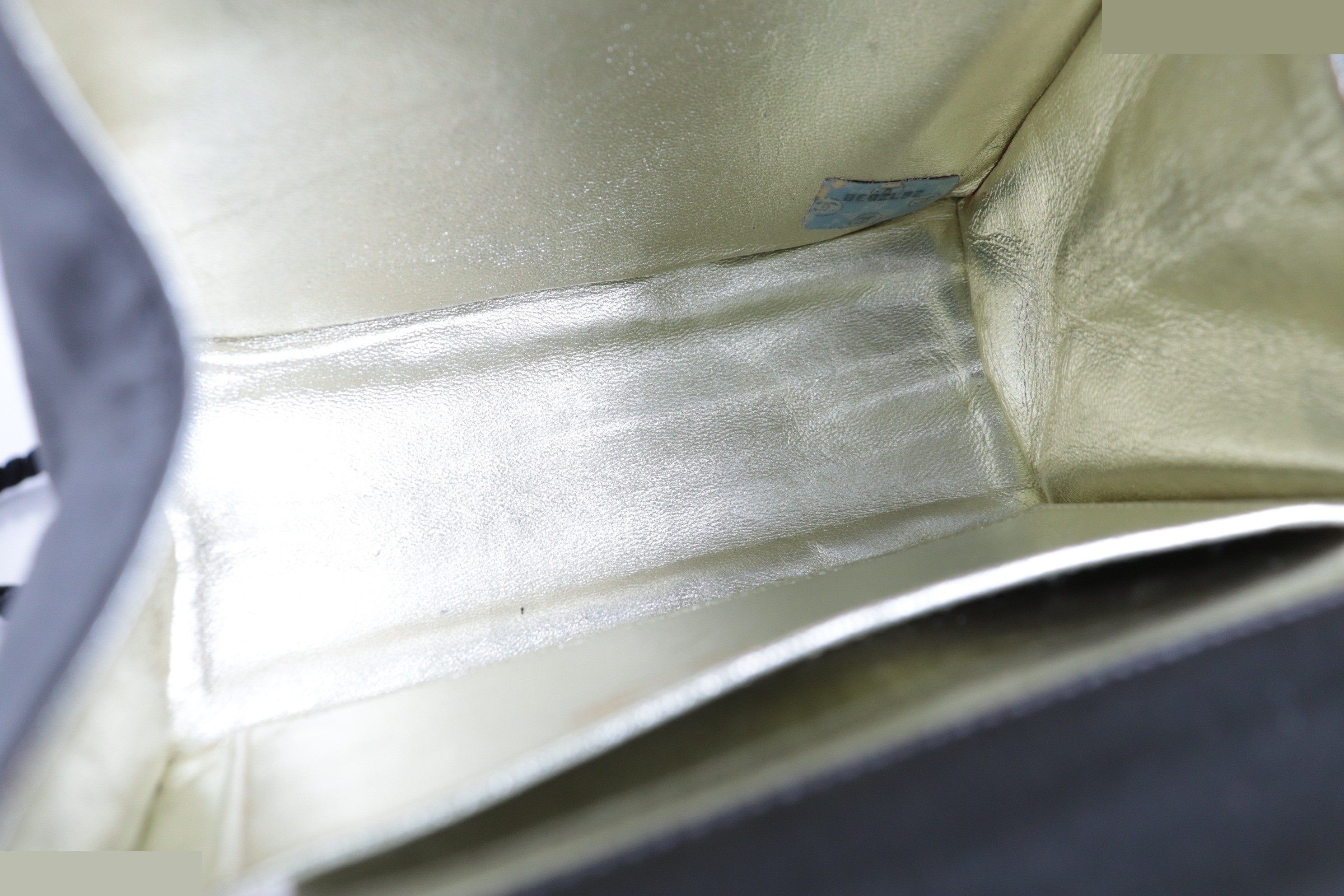 Satin ribbon shoulder bag, gray, item number 2. — view 9