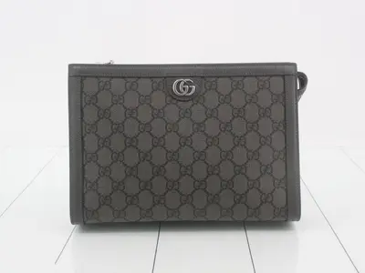 Ophidia Convertible GG Coated Canvas Clutch Bag