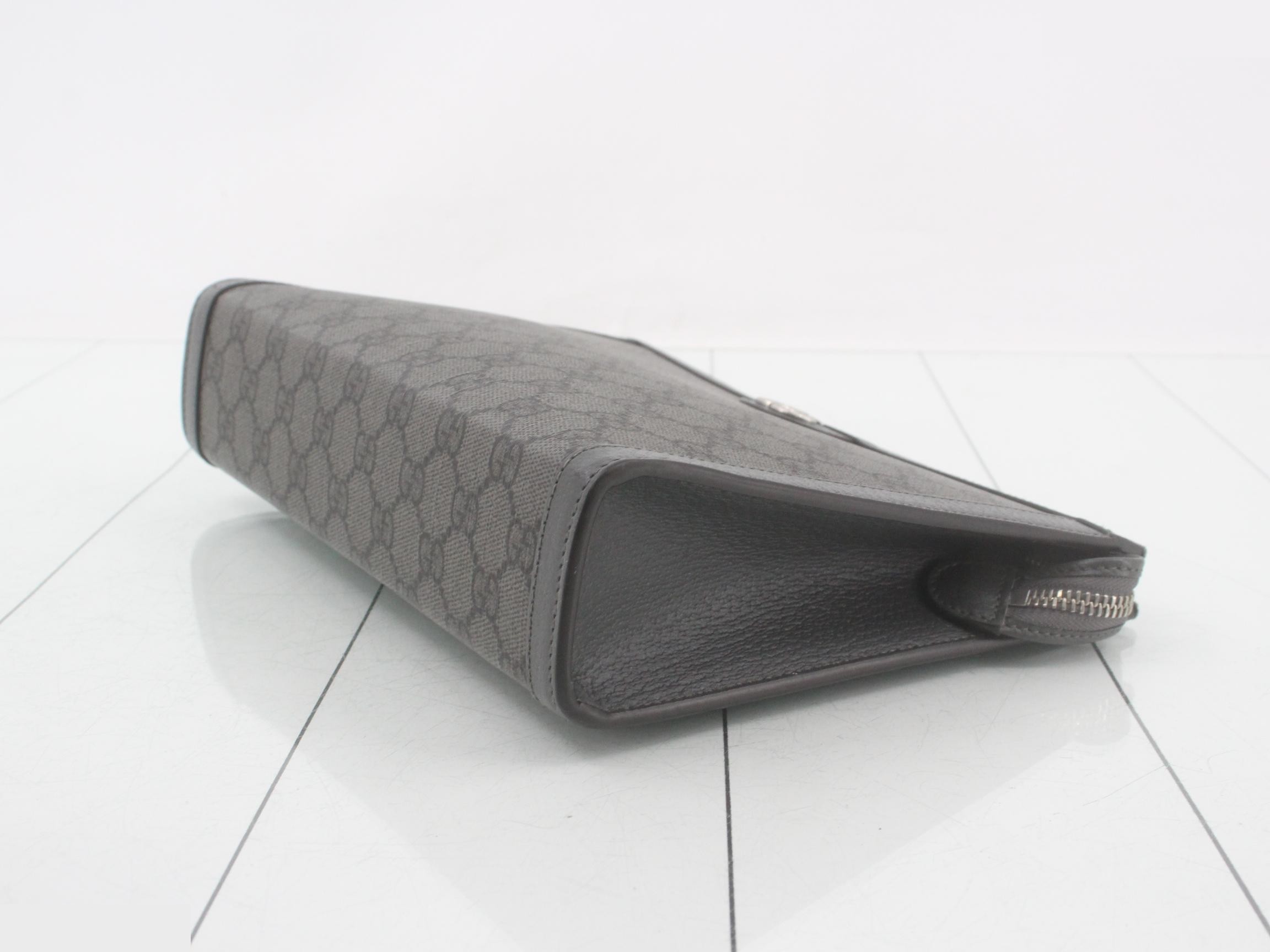 Ophidia Convertible GG Coated Canvas Clutch Bag — view 6