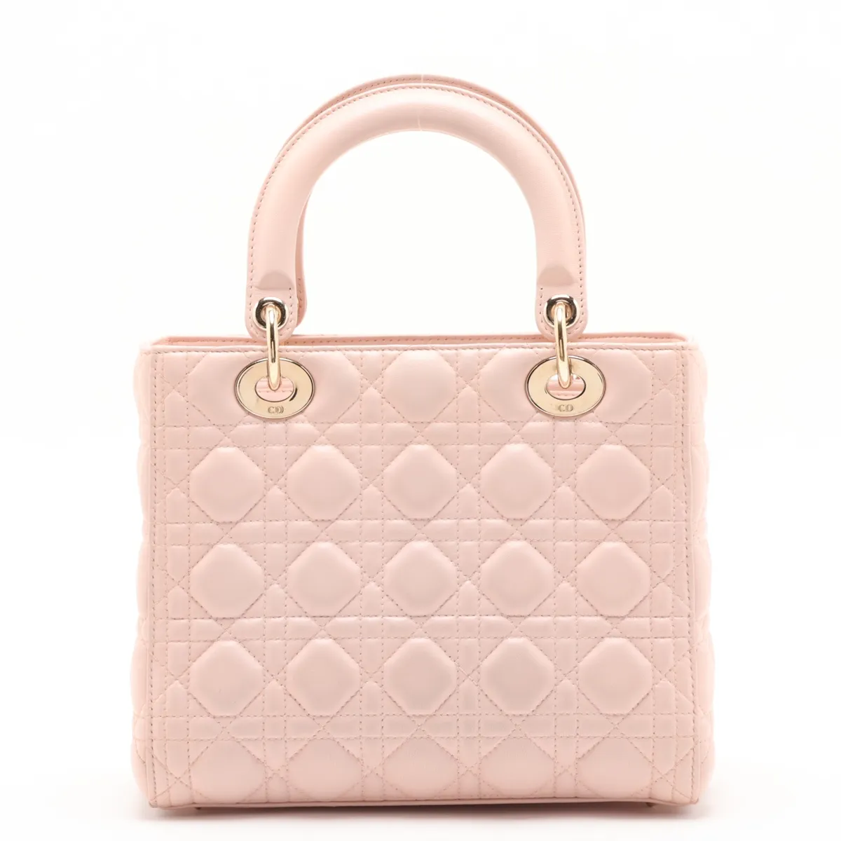 Cannage Lady Dior Leather 2-Way Handbag Pink — view 2