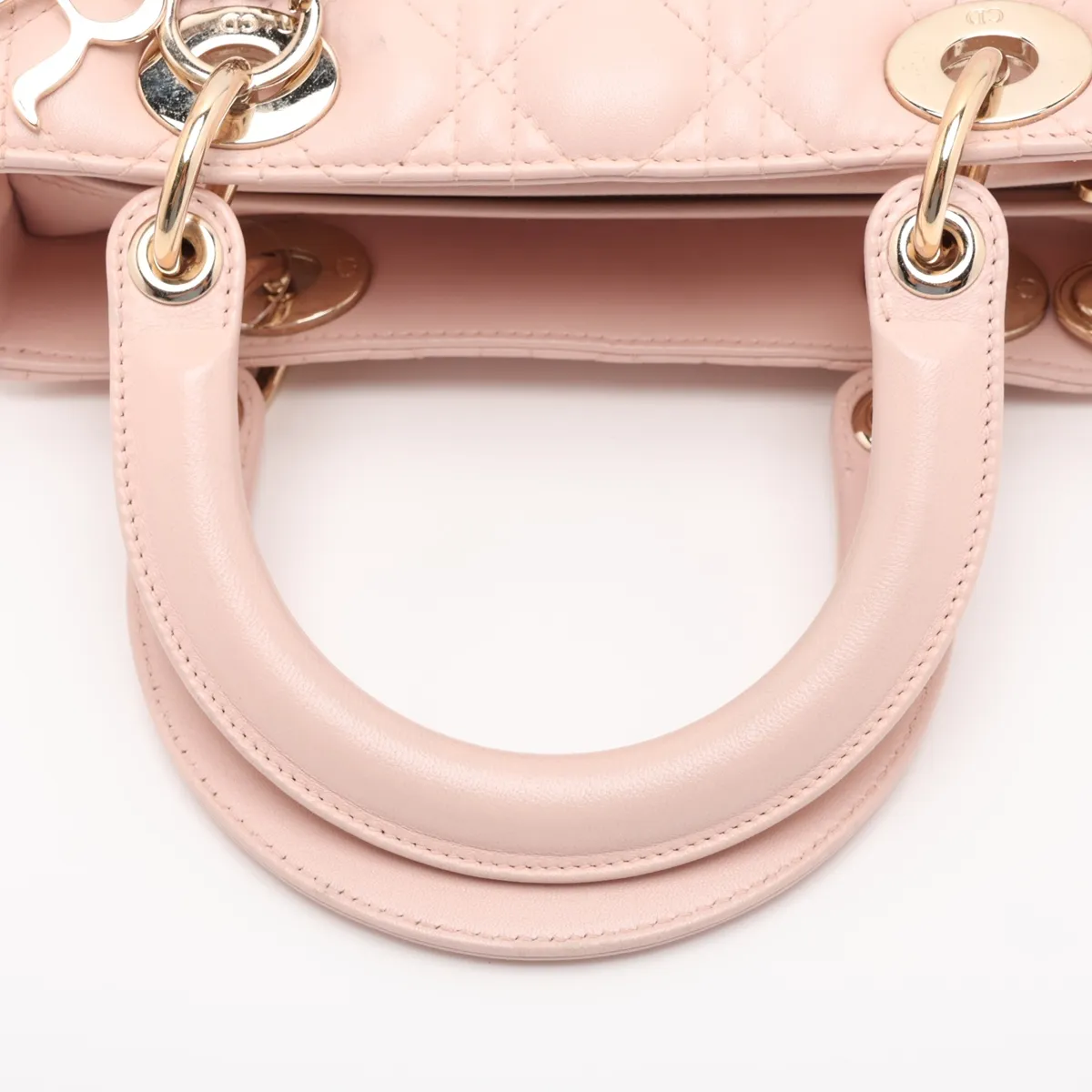 Cannage Lady Dior Leather 2-Way Handbag Pink — view 5