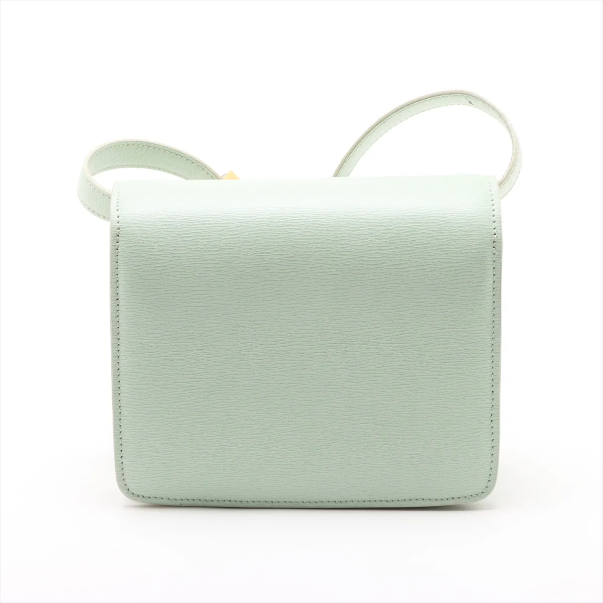 Classic Box Small Leather Shoulder Bag Green — view 2