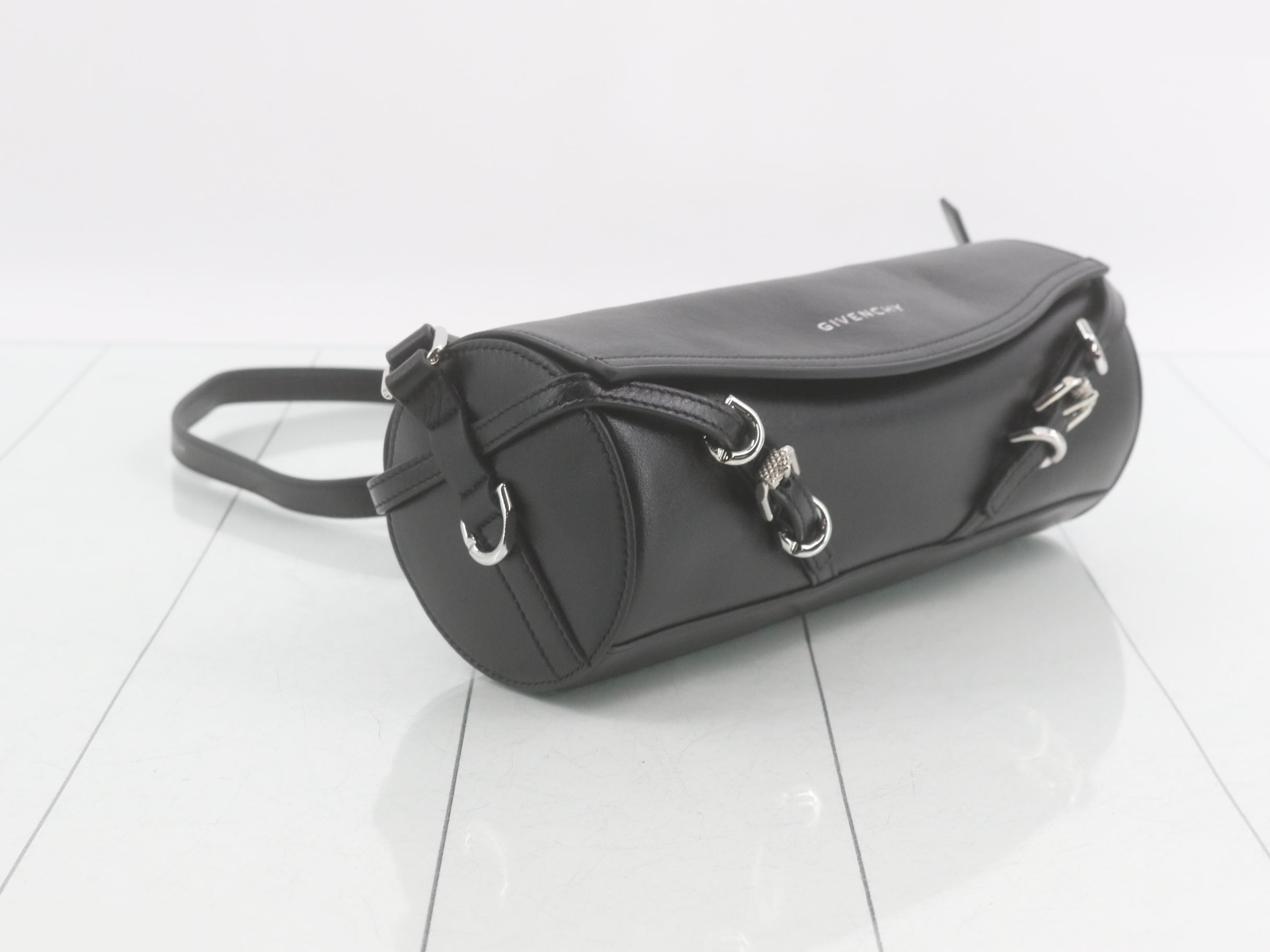 Voyeux Leather Shoulder Bag, Black — view 5