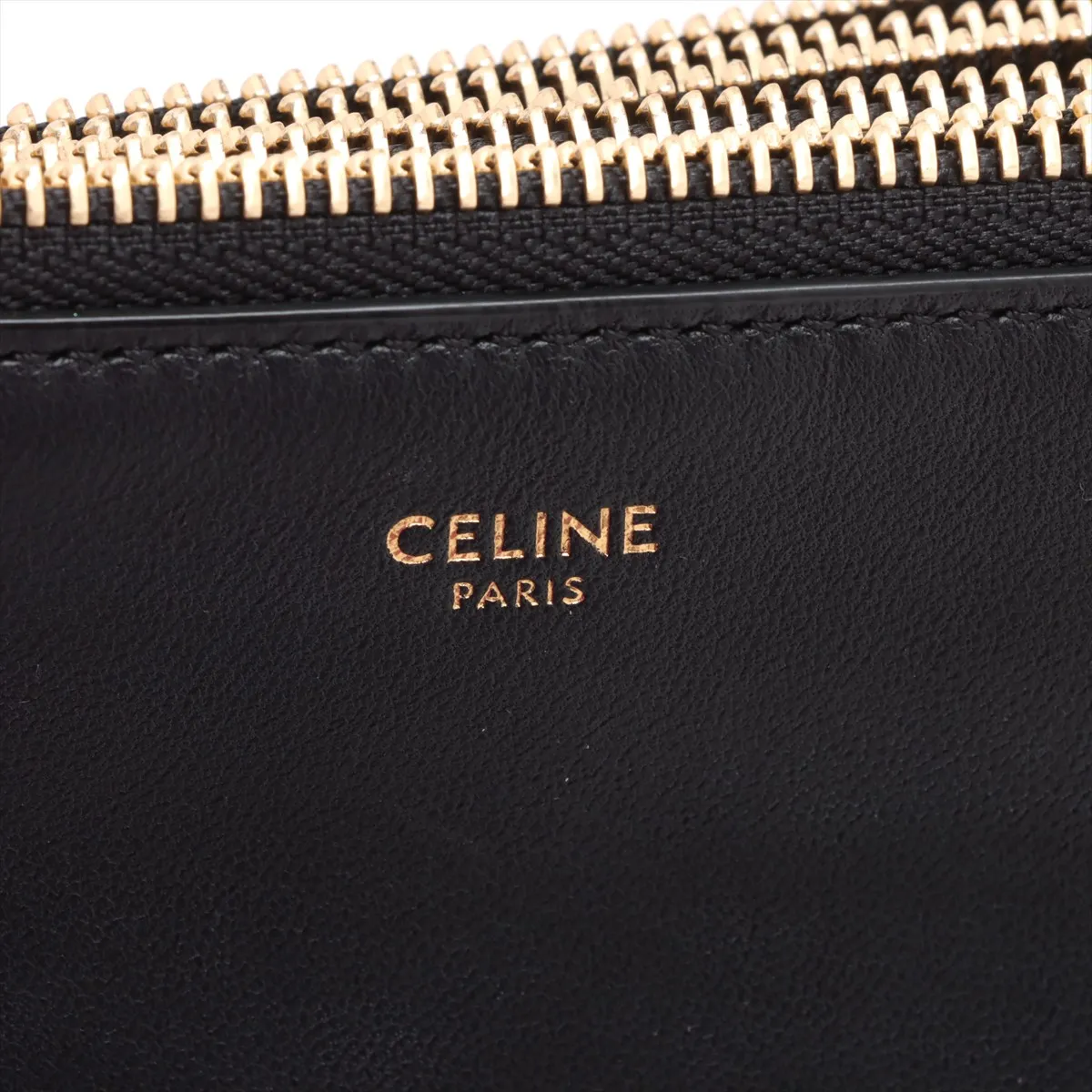 Trio Small Leather Shoulder Bag Black — view 9