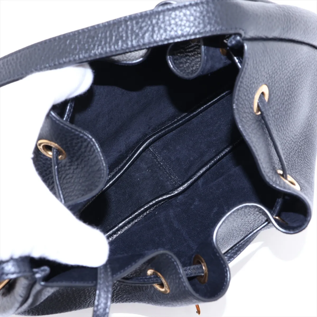 796626 Leather Shoulder Bag, Black — view 7