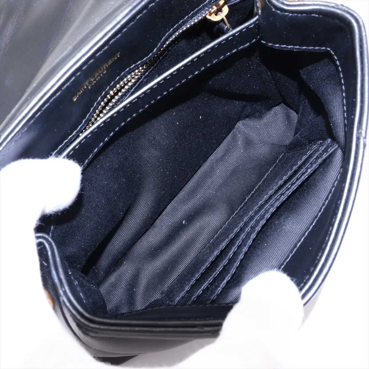Loulou Leather Shoulder Bag, Black, 678401 — view 6