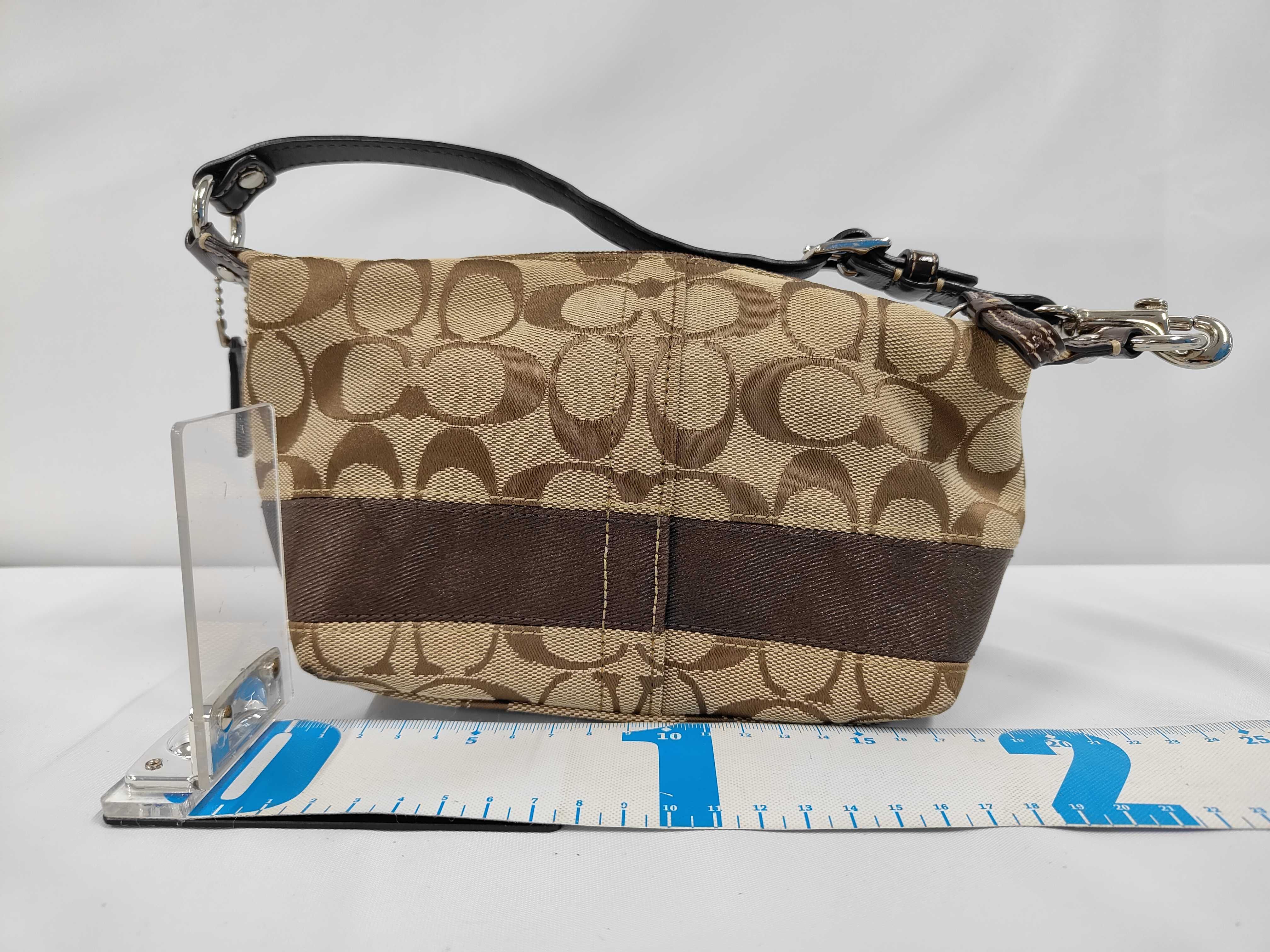 COACH Signature Canvas/Jacquard One-Shoulder Bag Handbag — view 2