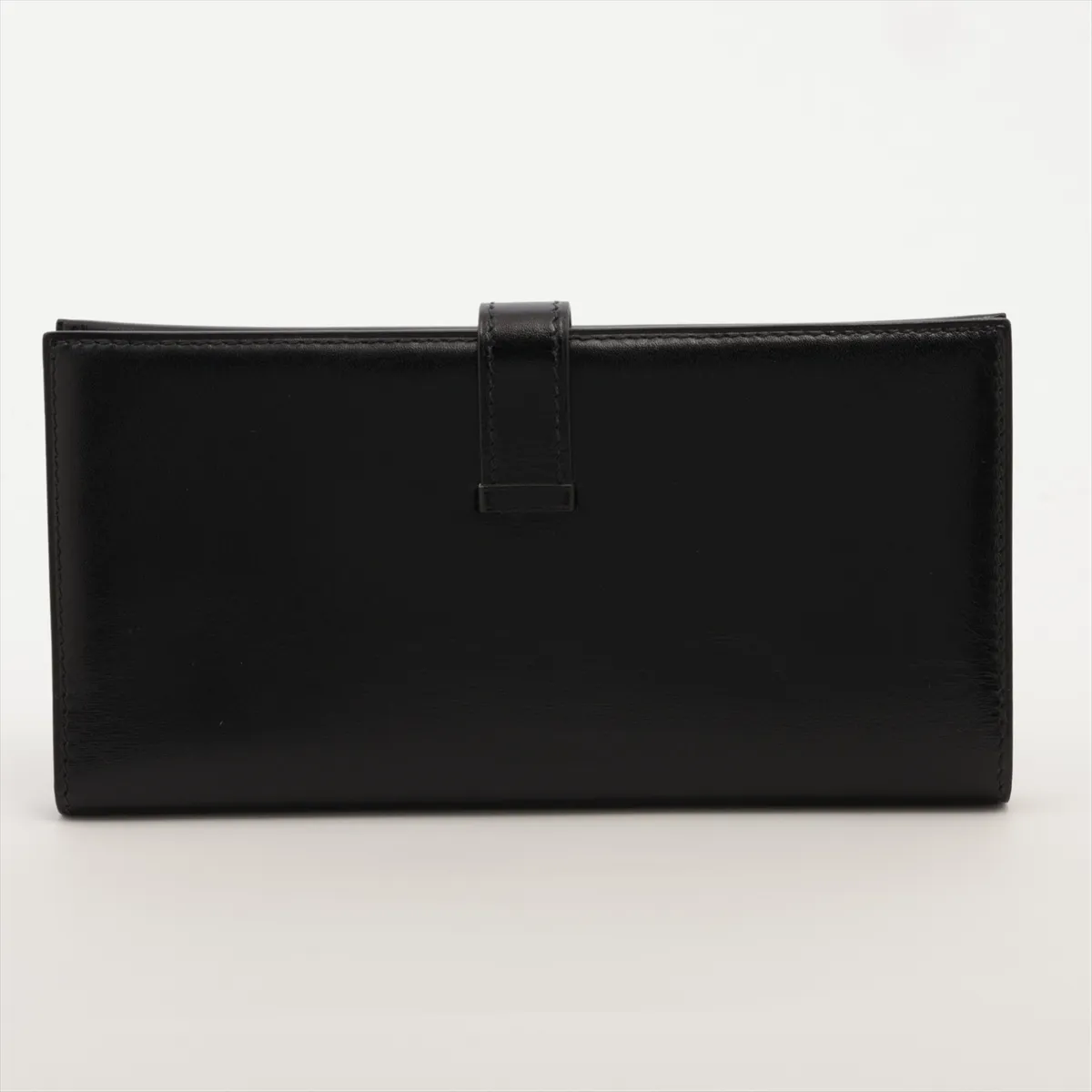 Bearn Classic Box Calf Long Wallet, Black with Gold Hardware, F: 2002 — view 2