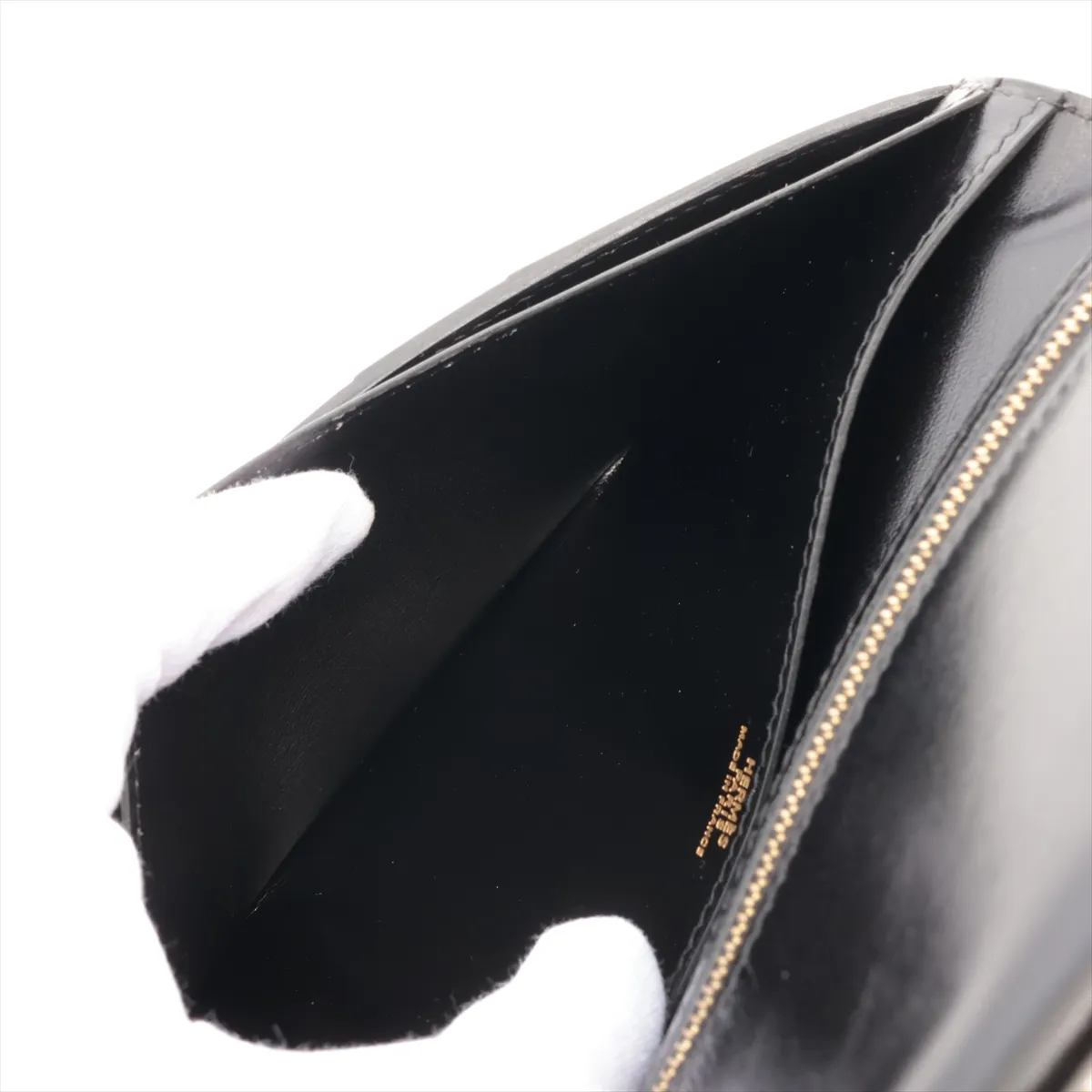 Bearn Classic Box Calf Long Wallet, Black with Gold Hardware, F: 2002 — view 5
