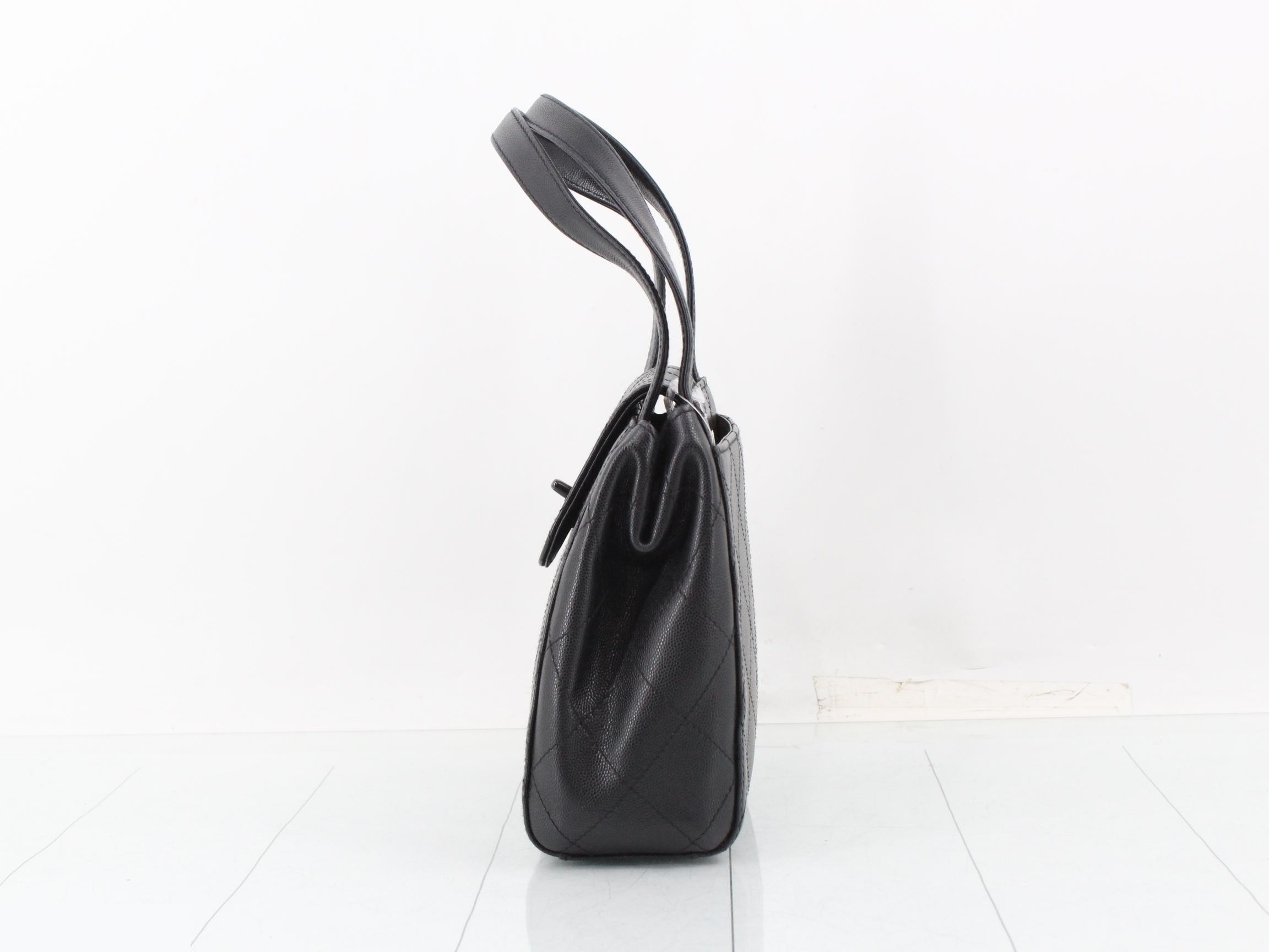 Classic Chain Clutch, Grained Calfskin — view 3
