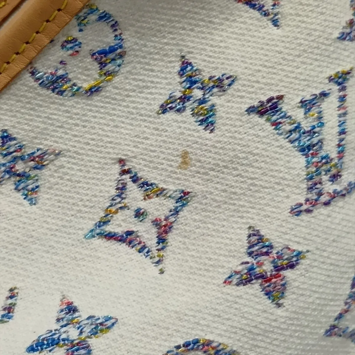 Monogram Jacquard Carryall NM PM M24707 White (RFID detected) — view 11