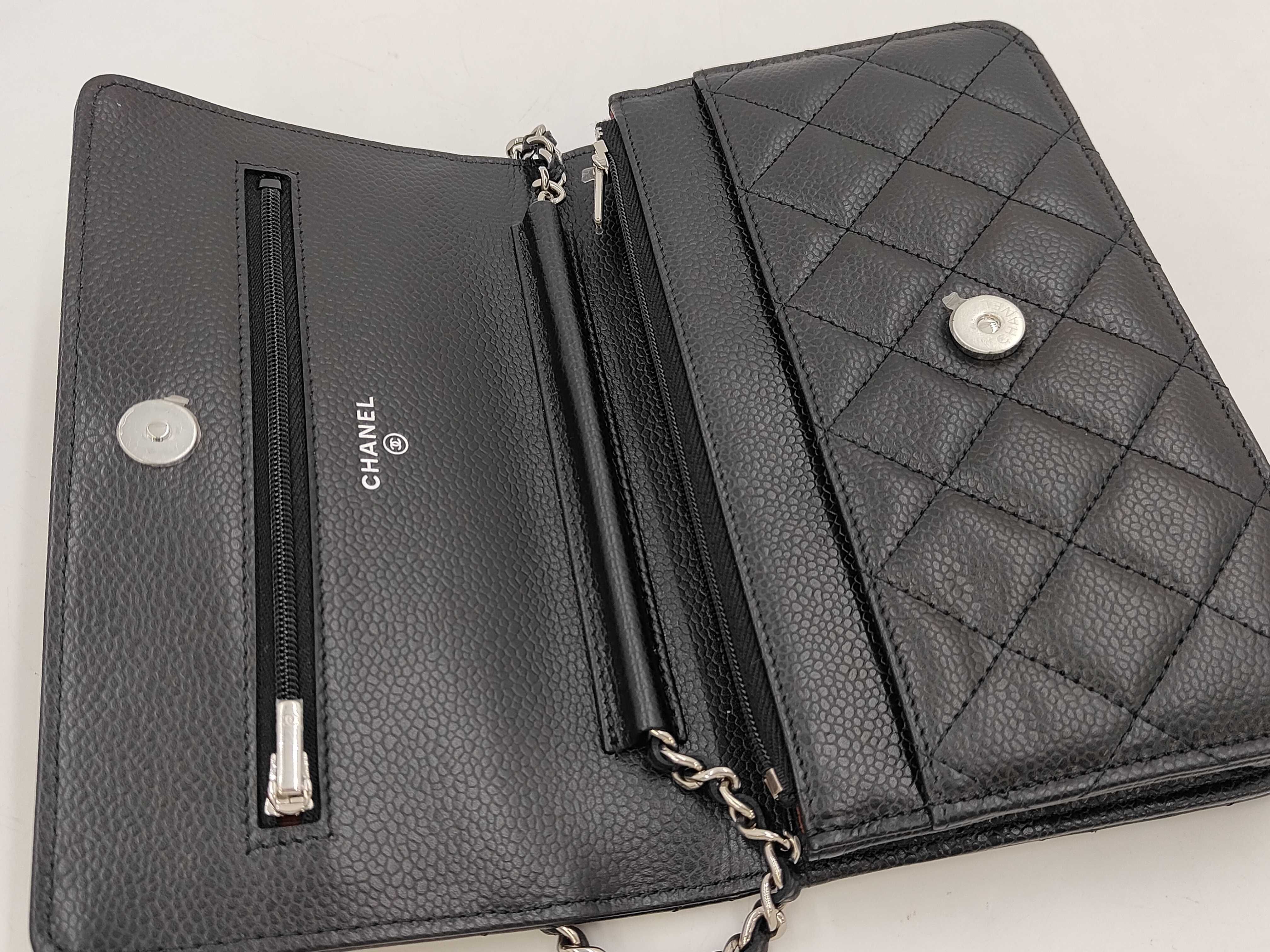 Matelassé Caviar Skin Chain Wallet Shoulder Bag — view 7
