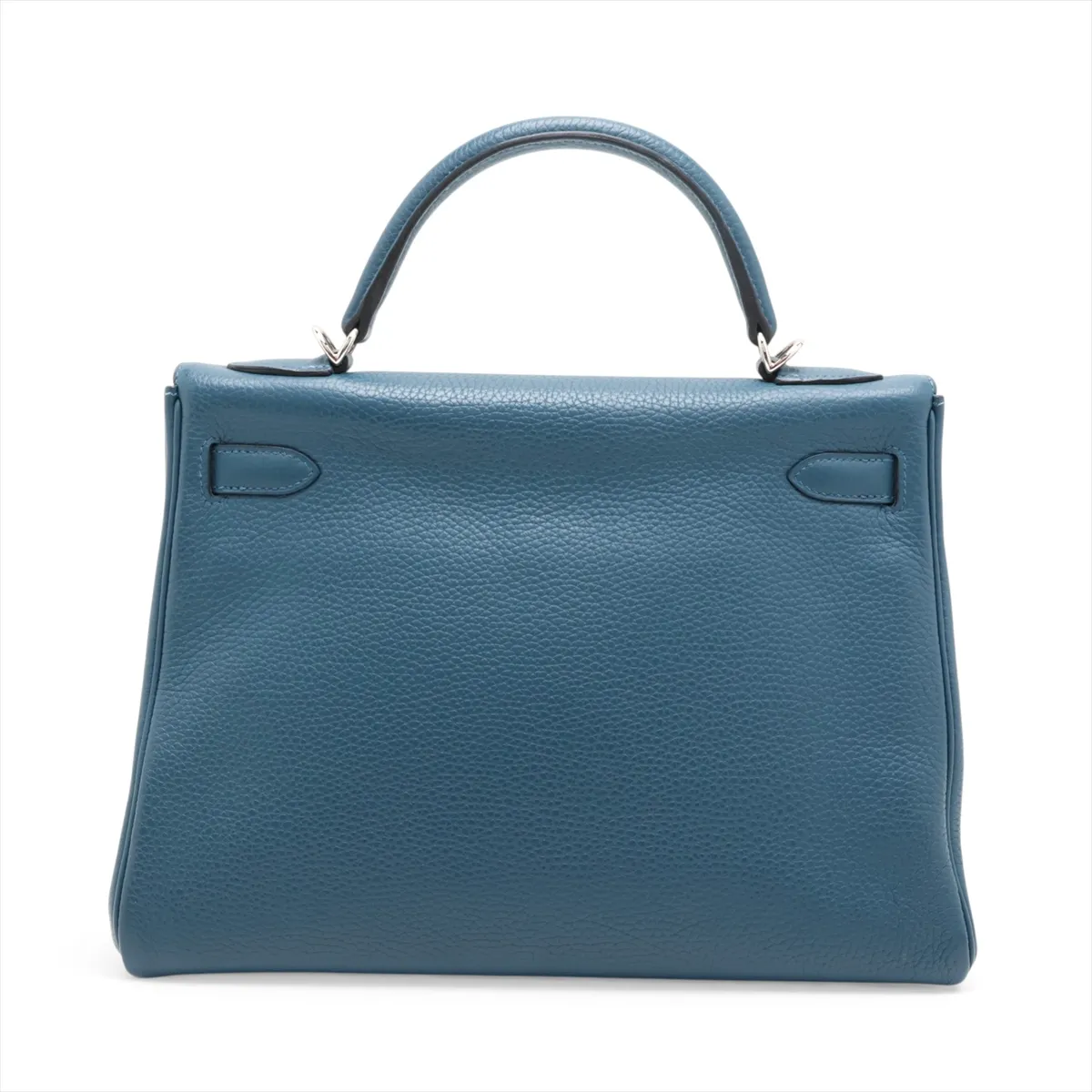 [Individually packaged] Hermes Kelly 32 Retournée Taurillon Clemence Colvert Silver Hardware R: 2014 — view 2