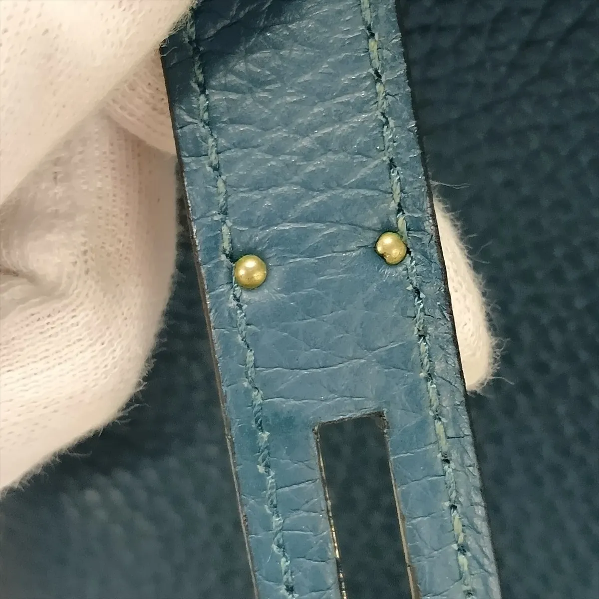 [Individually packaged] Hermes Kelly 32 Retournée Taurillon Clemence Colvert Silver Hardware R: 2014 — view 14