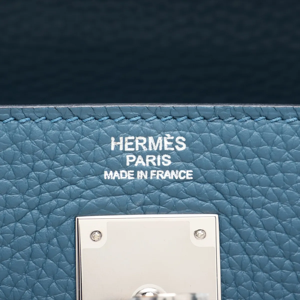 [Individually packaged] Hermes Kelly 32 Retournée Taurillon Clemence Colvert Silver Hardware R: 2014 — view 10