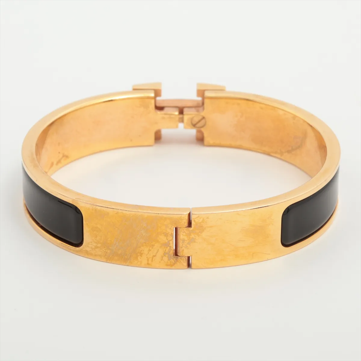 Click Crack H Bangle GP x Enamel Gold x Black Scratches Dullness Dirt Discoloration — view 2