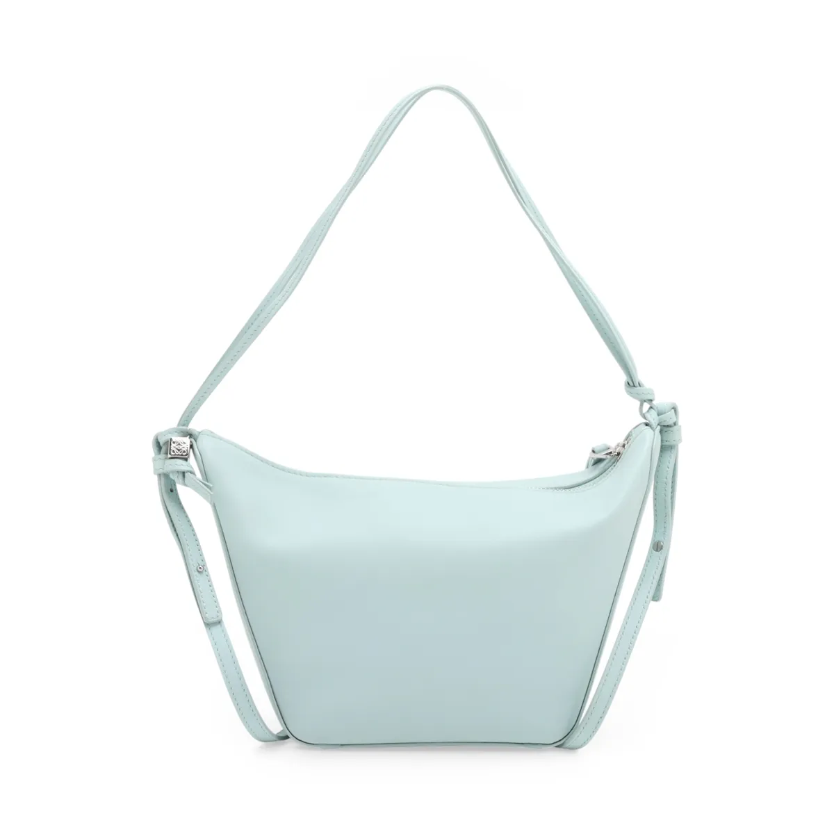 Hammock Mini Hobo Leather Shoulder Bag, Blue — view 2