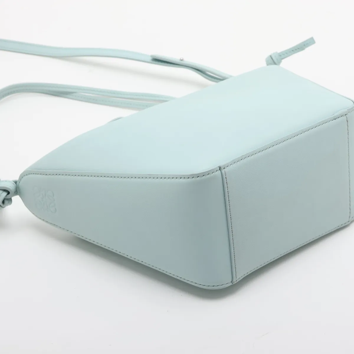 Hammock Mini Hobo Leather Shoulder Bag, Blue — view 4