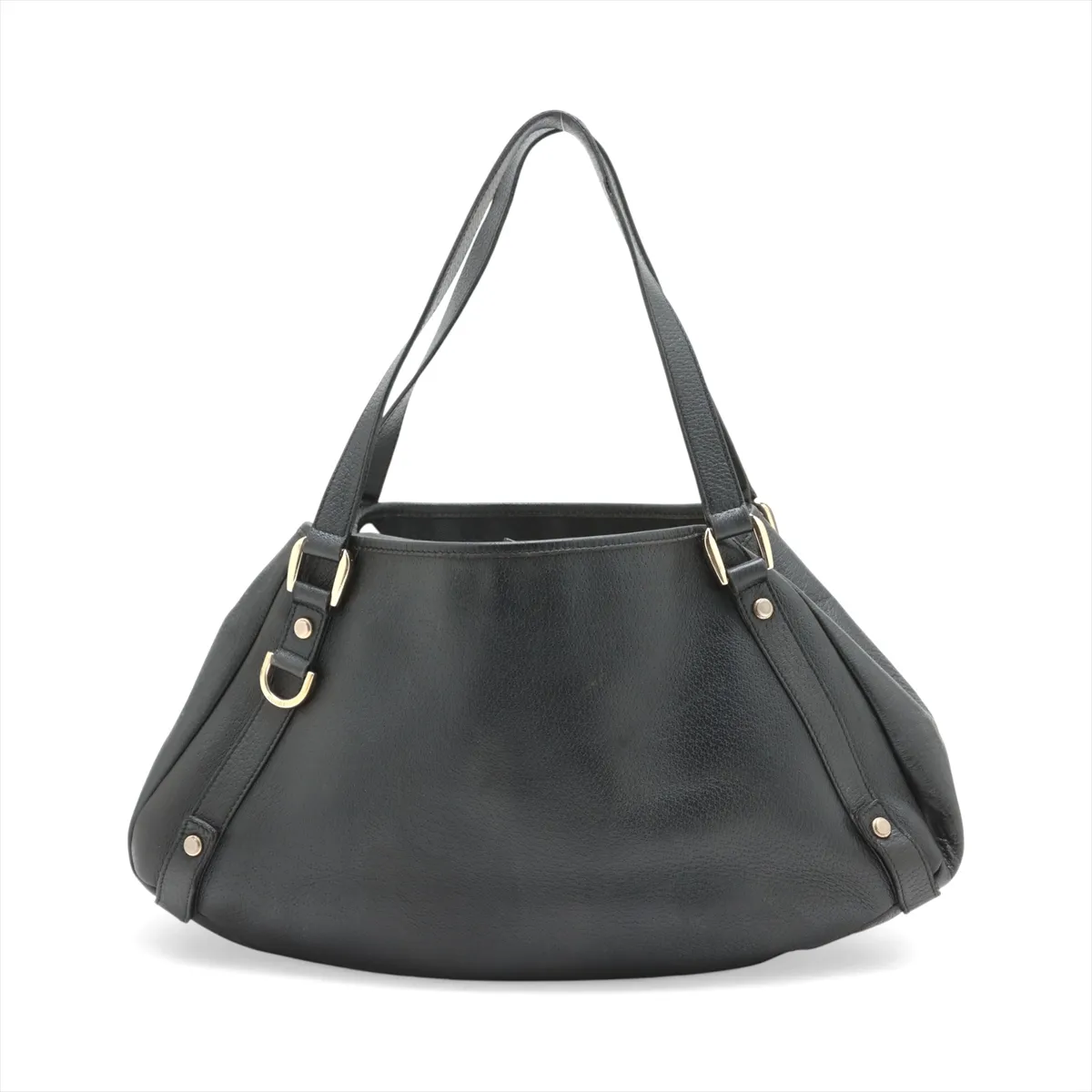 leather tote bag black 130736 — view 2