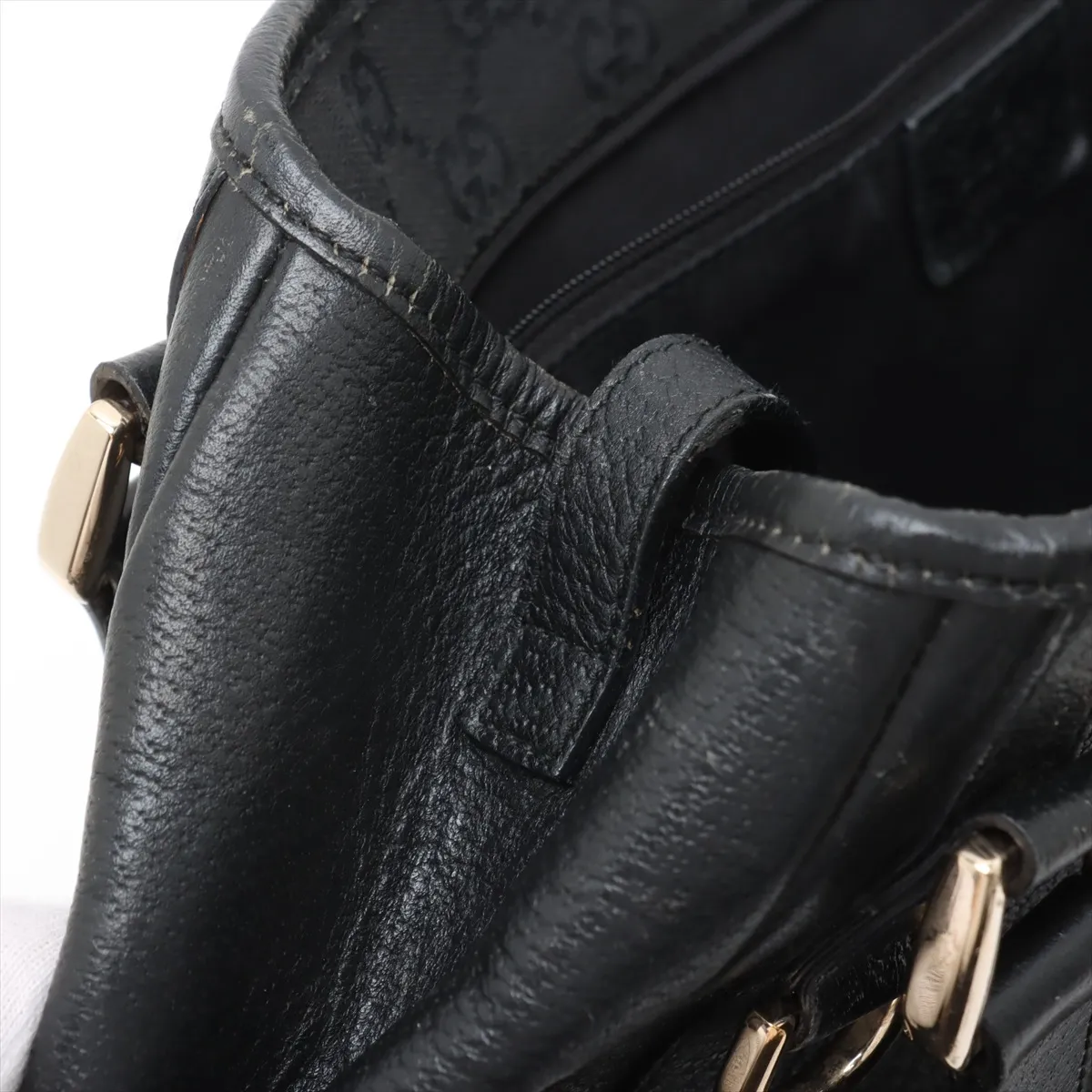 leather tote bag black 130736 — view 11