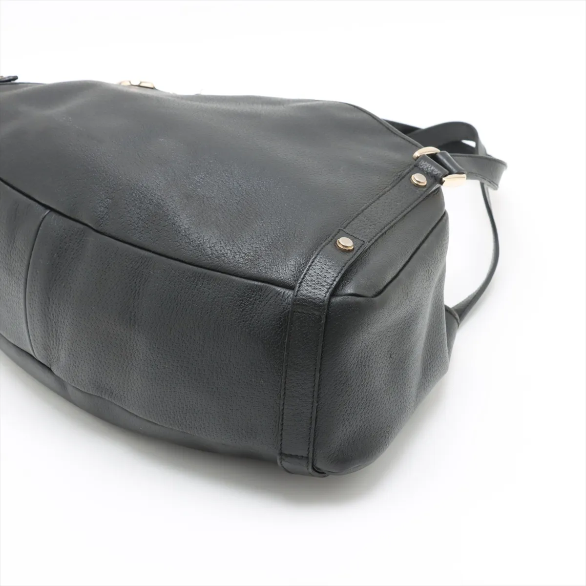 leather tote bag black 130736 — view 3