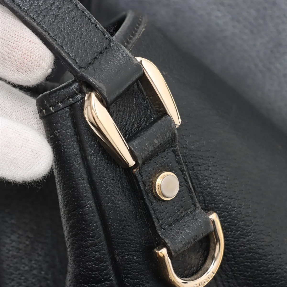 leather tote bag black 130736 — view 10