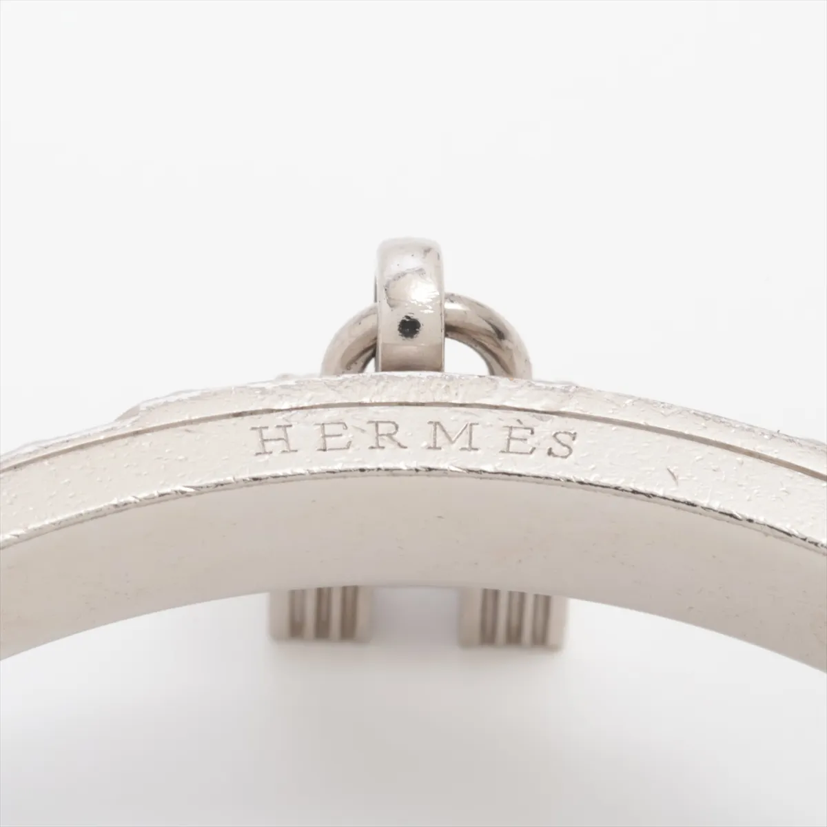 Kelly Bangle, Metal x Leather, Silver x Purple, dents, — view 5