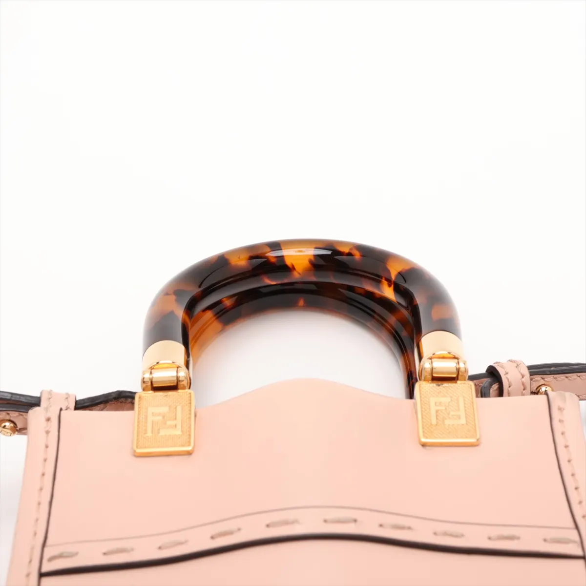 Sunshine Shopper Small 8BS051 Leather 2-Way Handbag Pink — view 6