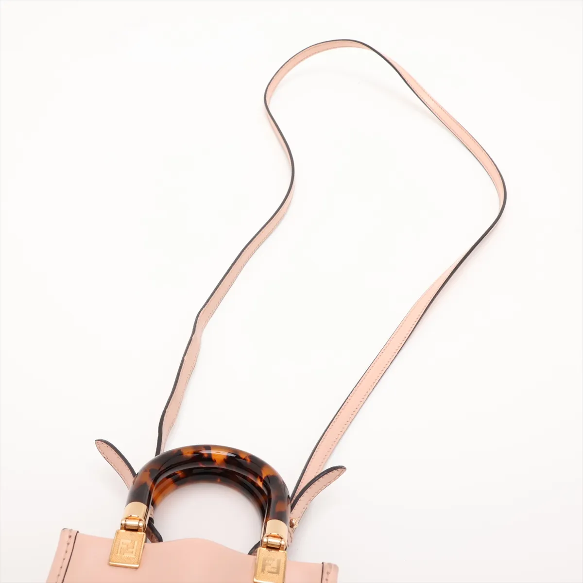 Sunshine Shopper Small 8BS051 Leather 2-Way Handbag Pink — view 7