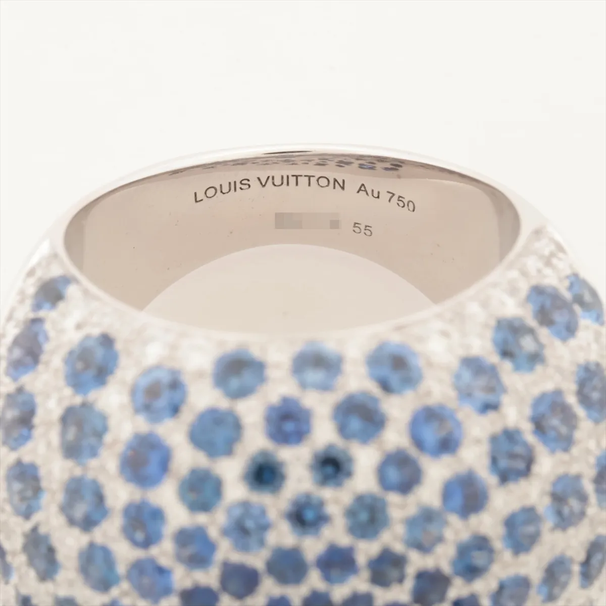 Diamond and Sapphire Ring, 750 (WG), 22.9g, 1.30ct, E VVS2, Other Cut, NONE, 55, 394115. — view 3