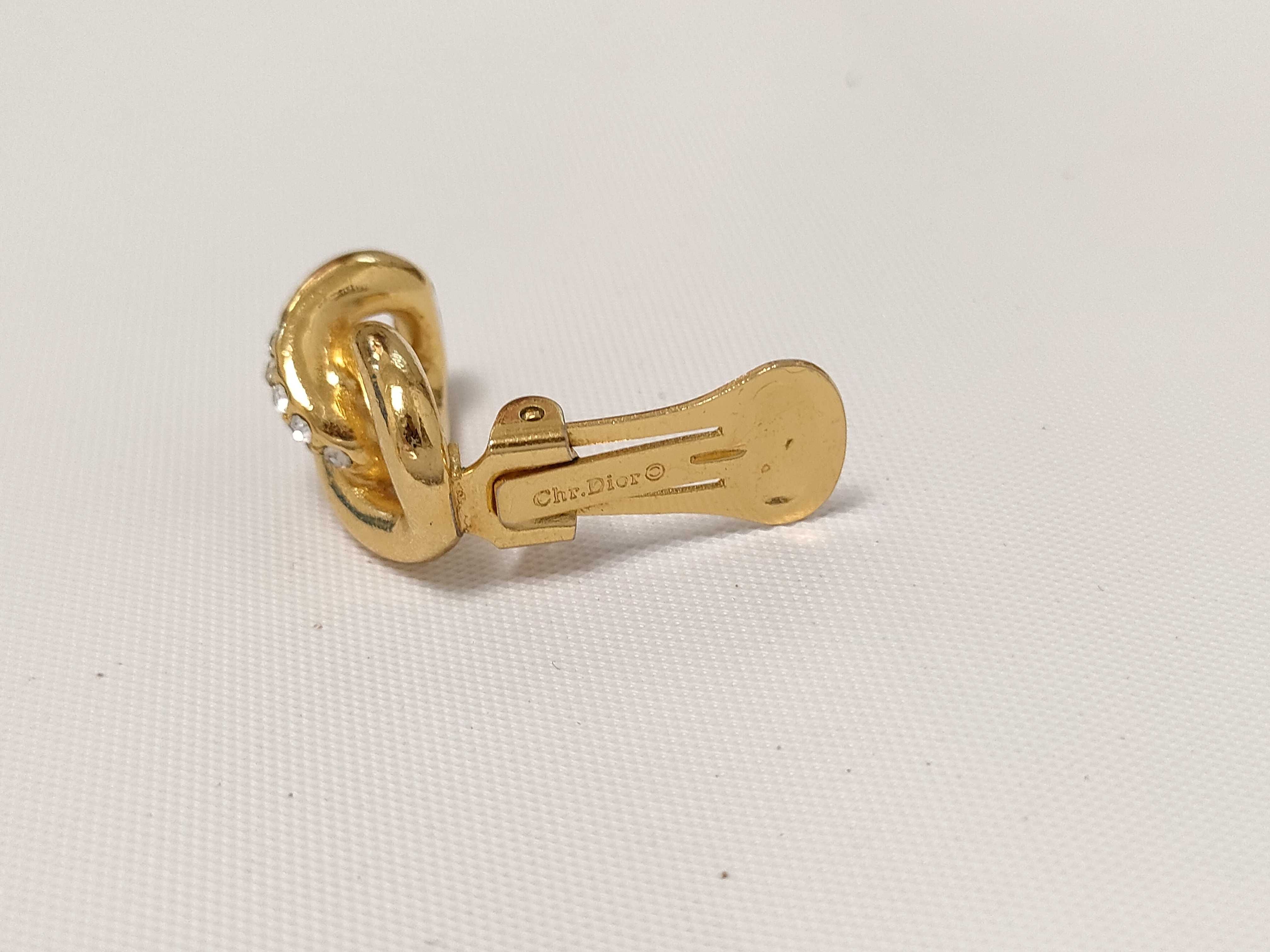 Christian Earrings, Rhinestone Gold Earrings — view 9