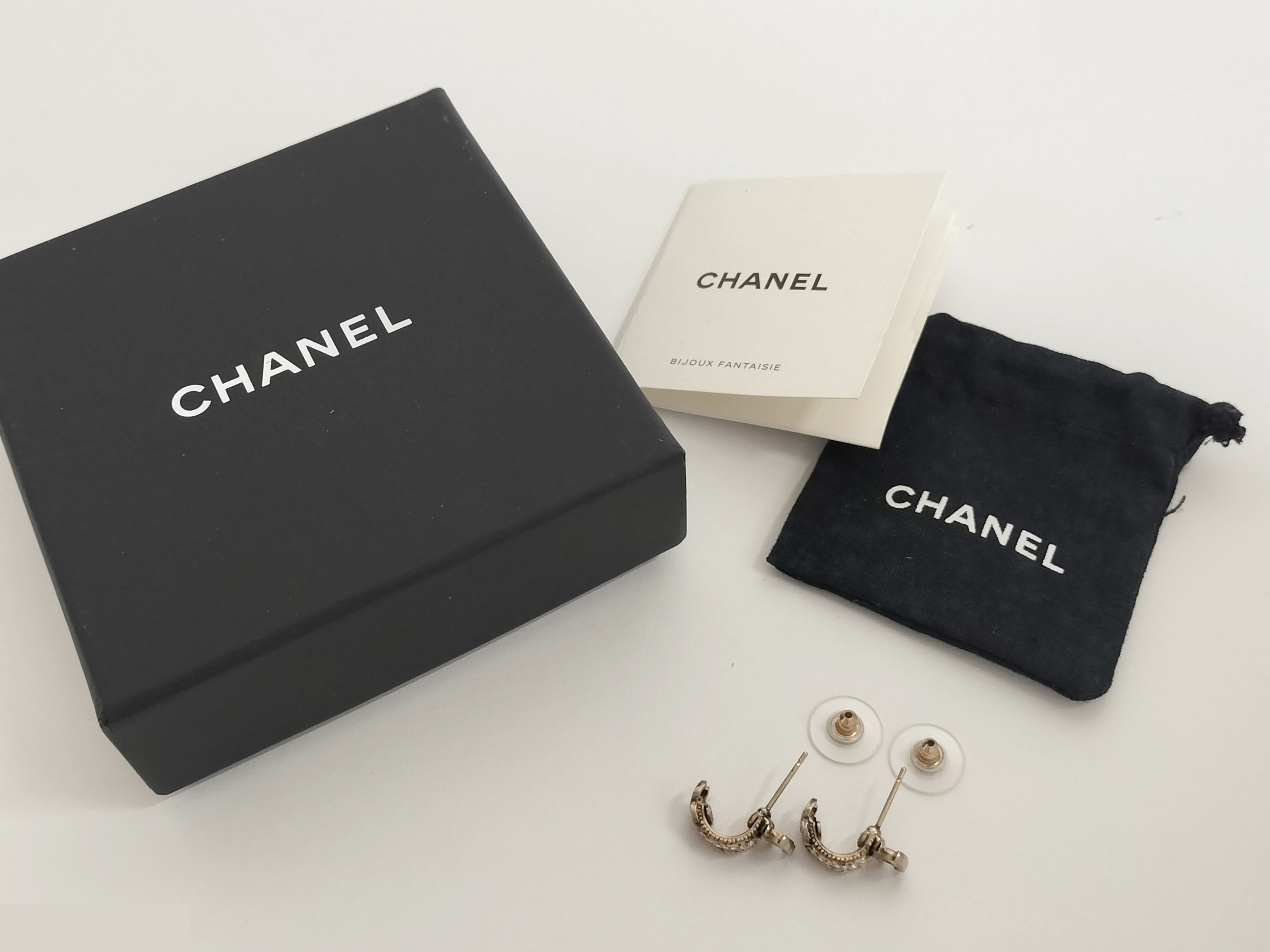 Coco Rhinestone Gold Earrings — view 4