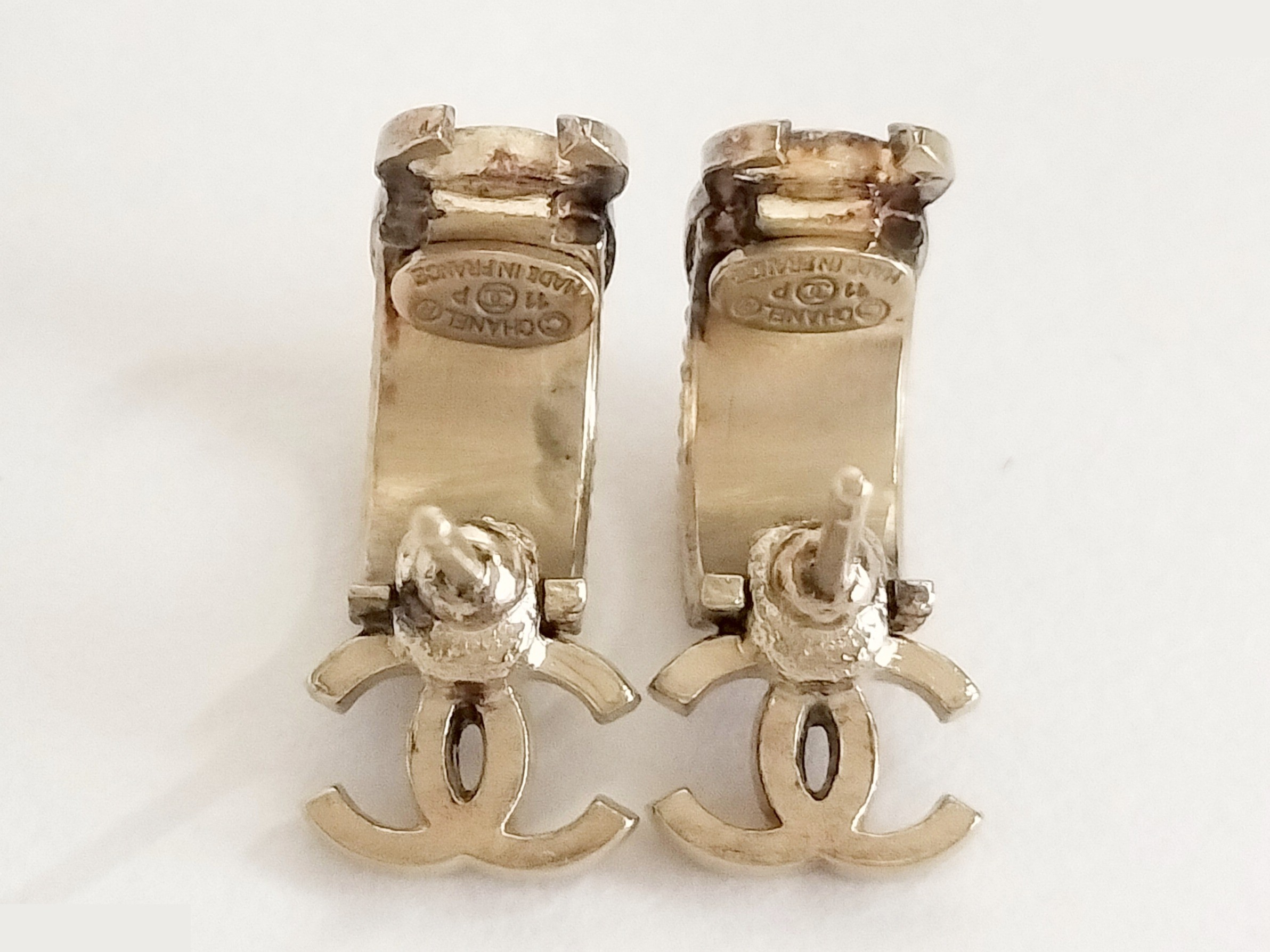 Coco Rhinestone Gold Earrings — view 5